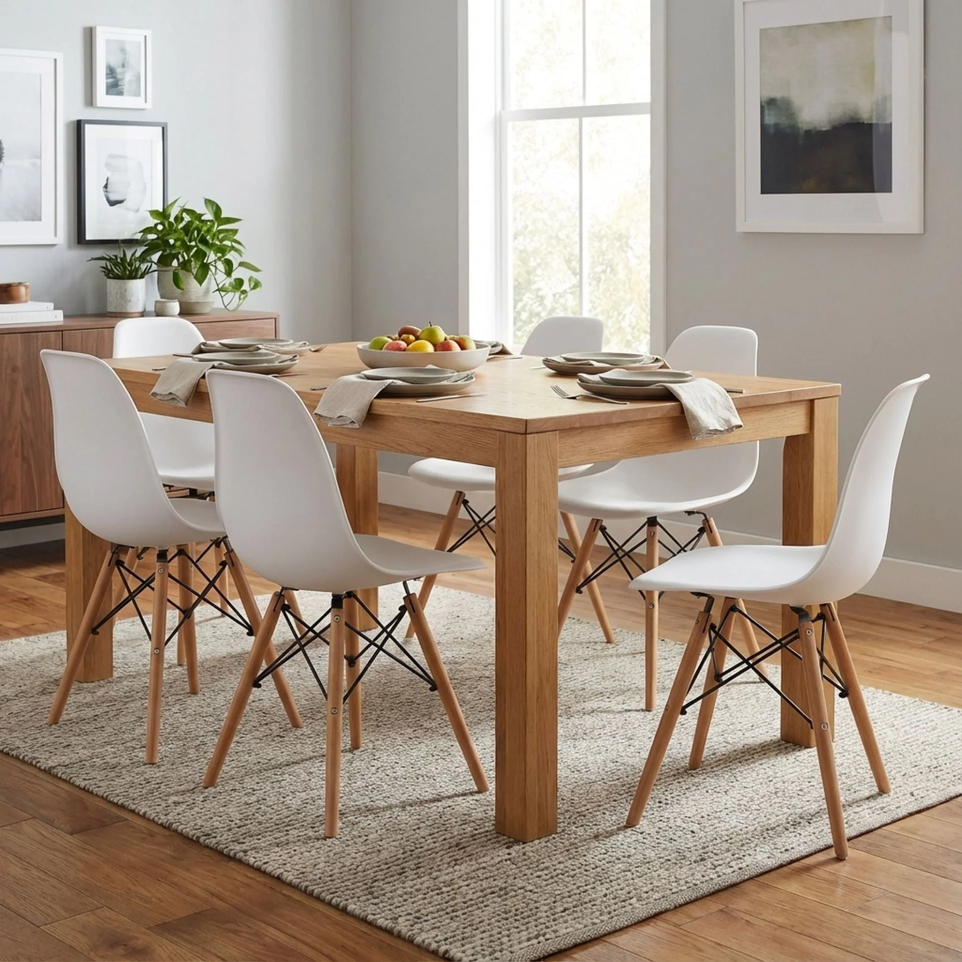 Maya Dining Chair Eiffel Tower Replica - Set of 4 - White - Image 8