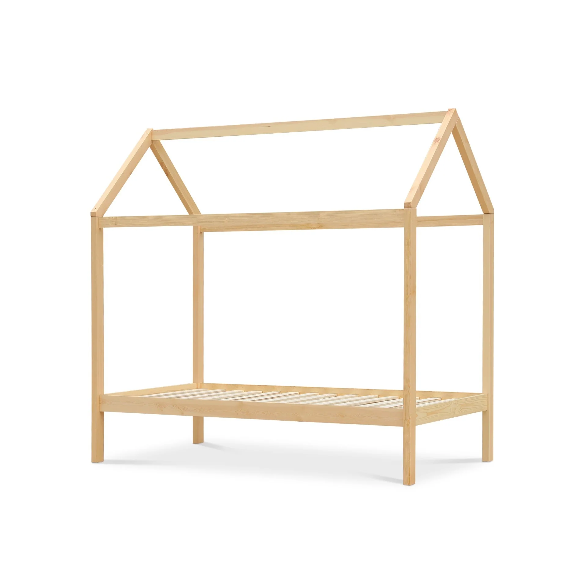 Mayon Single Wooden House Bed Frame - Oak - Image 6