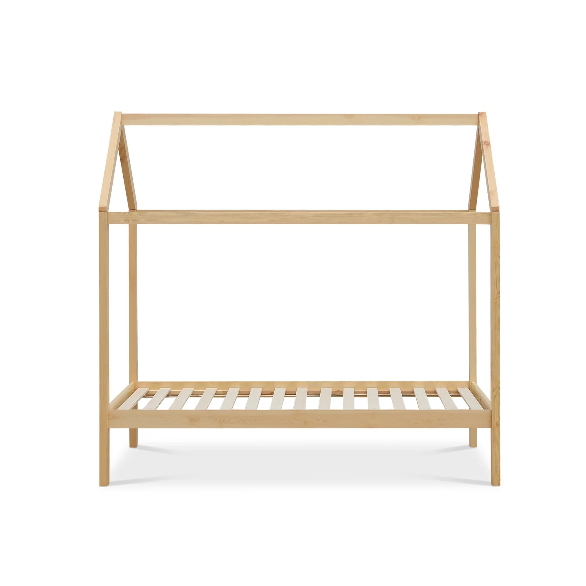 Mayon Single Wooden House Bed Frame - Oak - Image 7