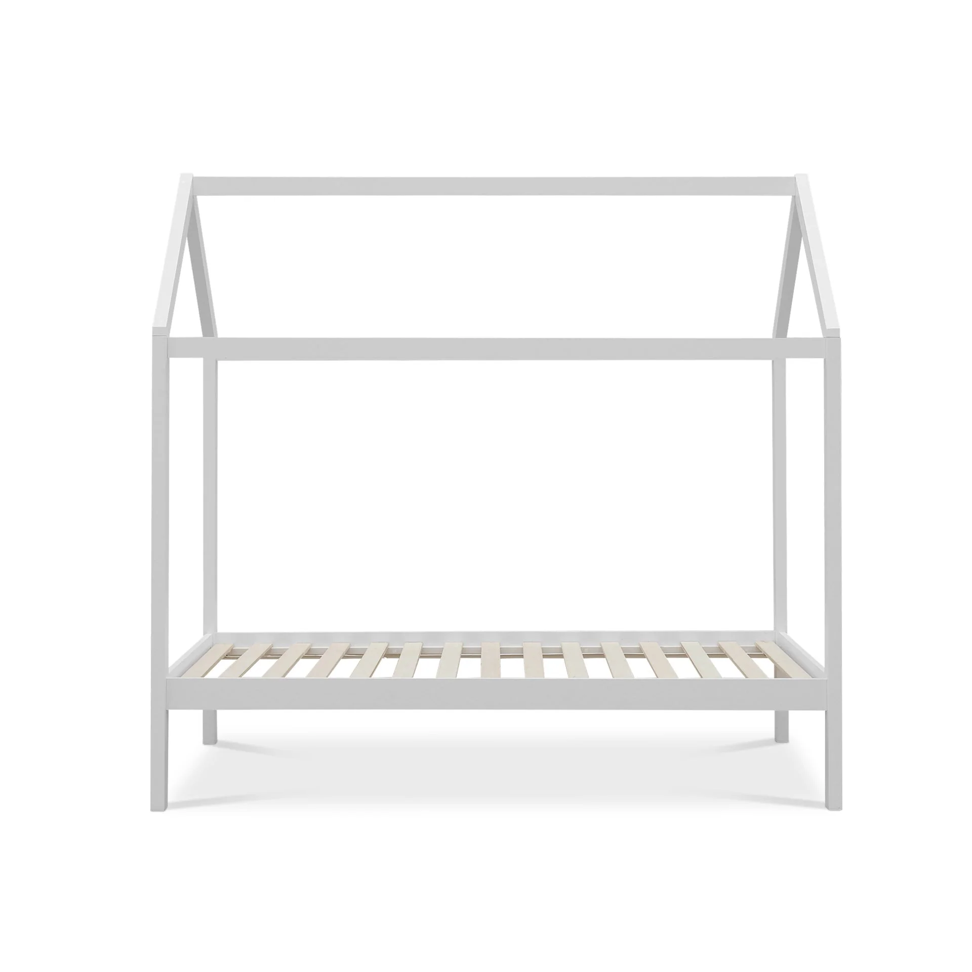 Mayon Single Wooden House Bed Frame - White - Image 8