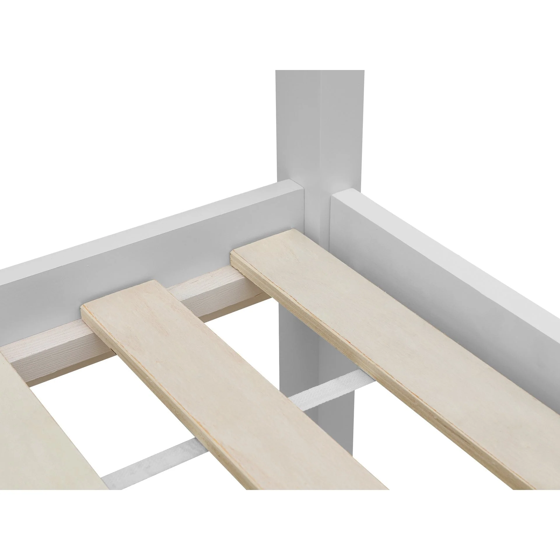 Mayon Single Wooden House Bed Frame - White - Image 9