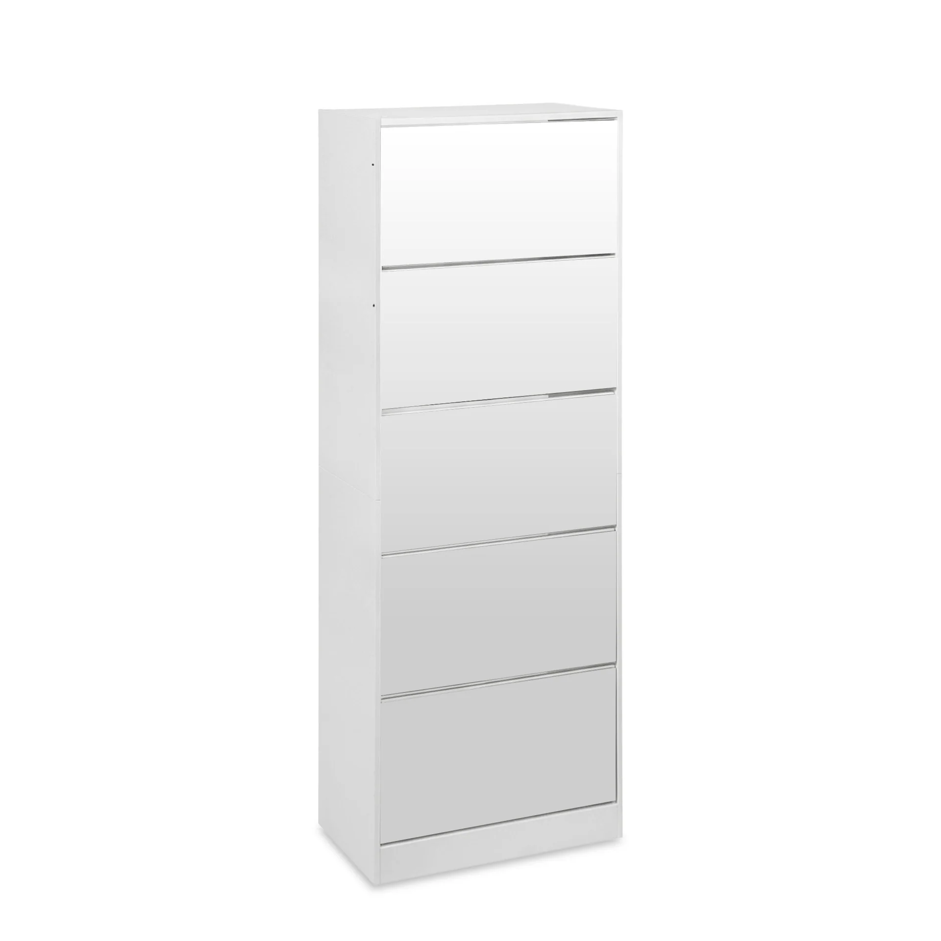 Melo 5 Drawer Shoe Cabinet Storage Rack - White - Image 5