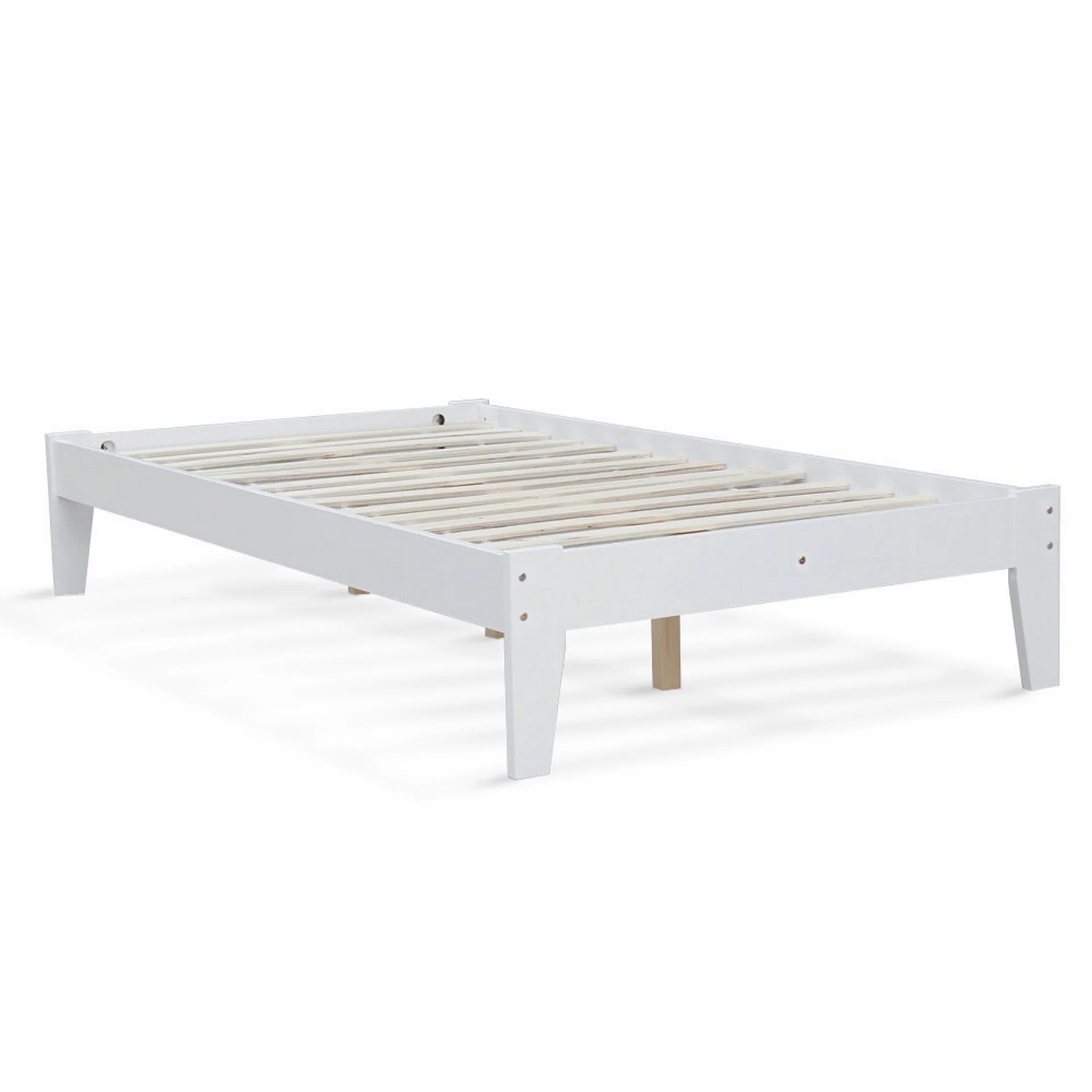 Meri King Single Wooden Bed Frame - White - Image 7