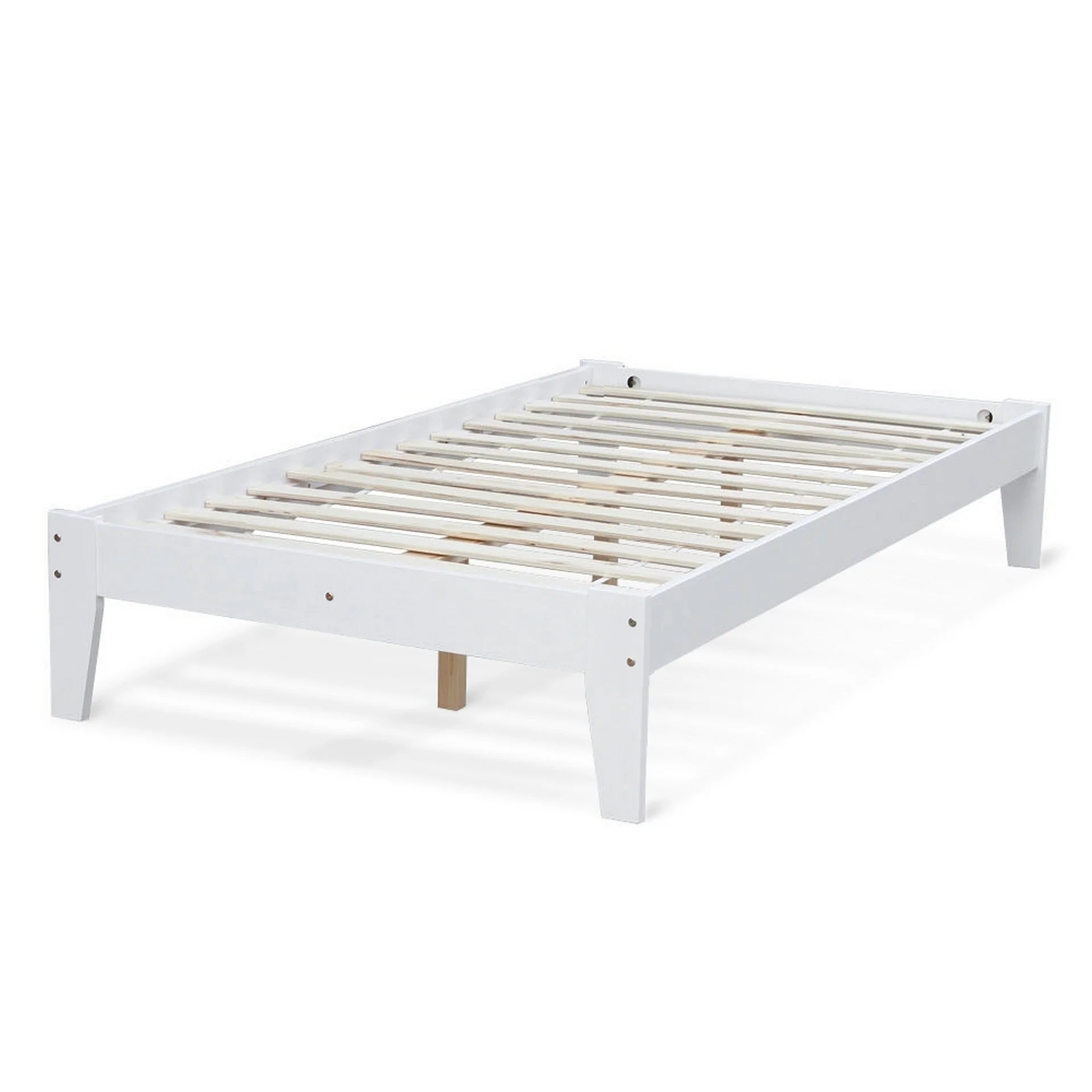 Meri King Single Wooden Bed Frame - White - Image 8