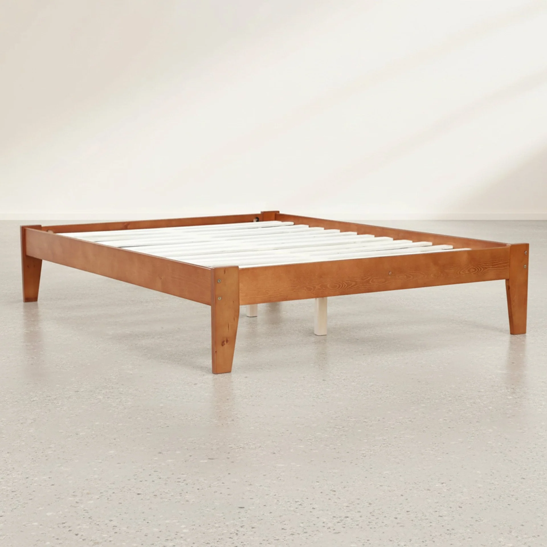 Meri Queen Wooden Bed Frame - Oak - Image 16