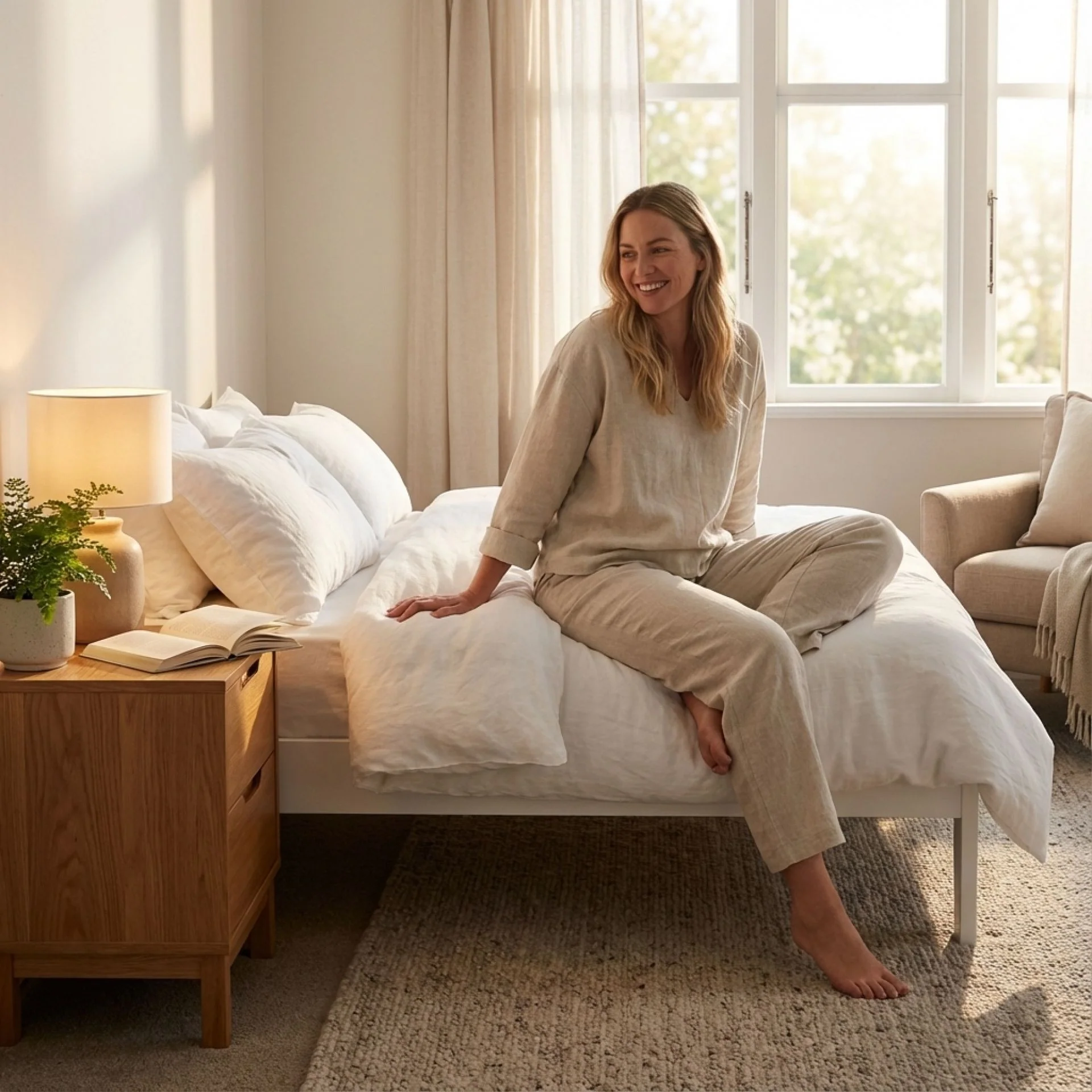 Meri Single Wooden Bed Frame - White - Image 7