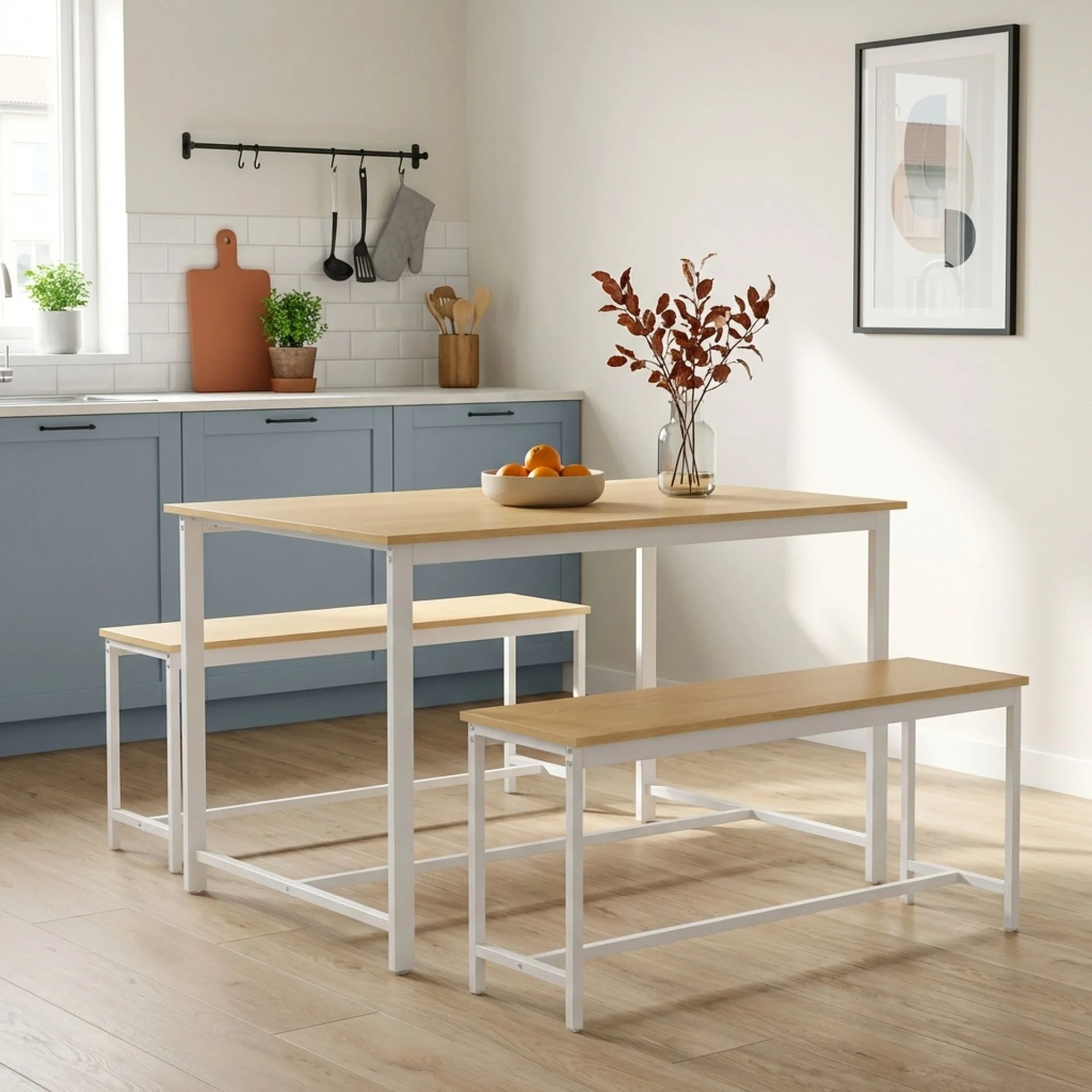 Merren 3 Piece Dining Set - Maple - Image 3