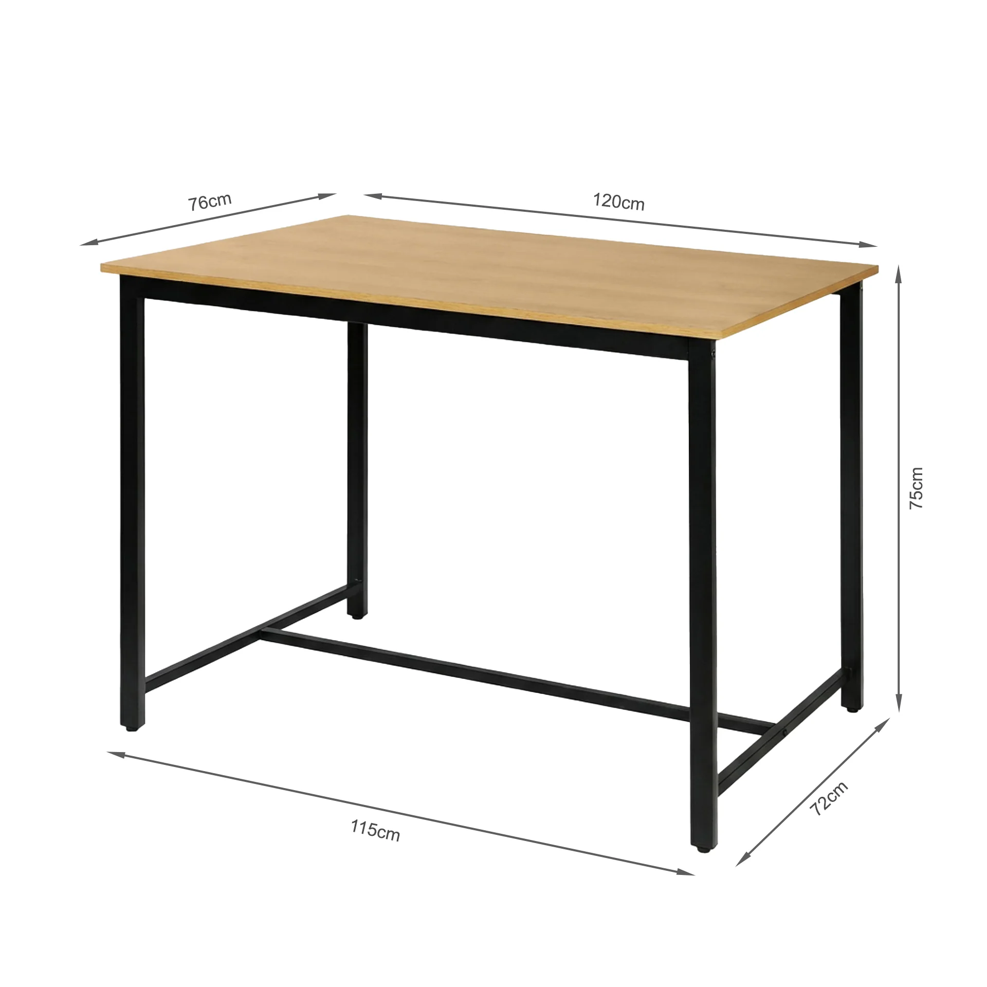 Merren 3 Piece Dining Set - Natural - Image 11