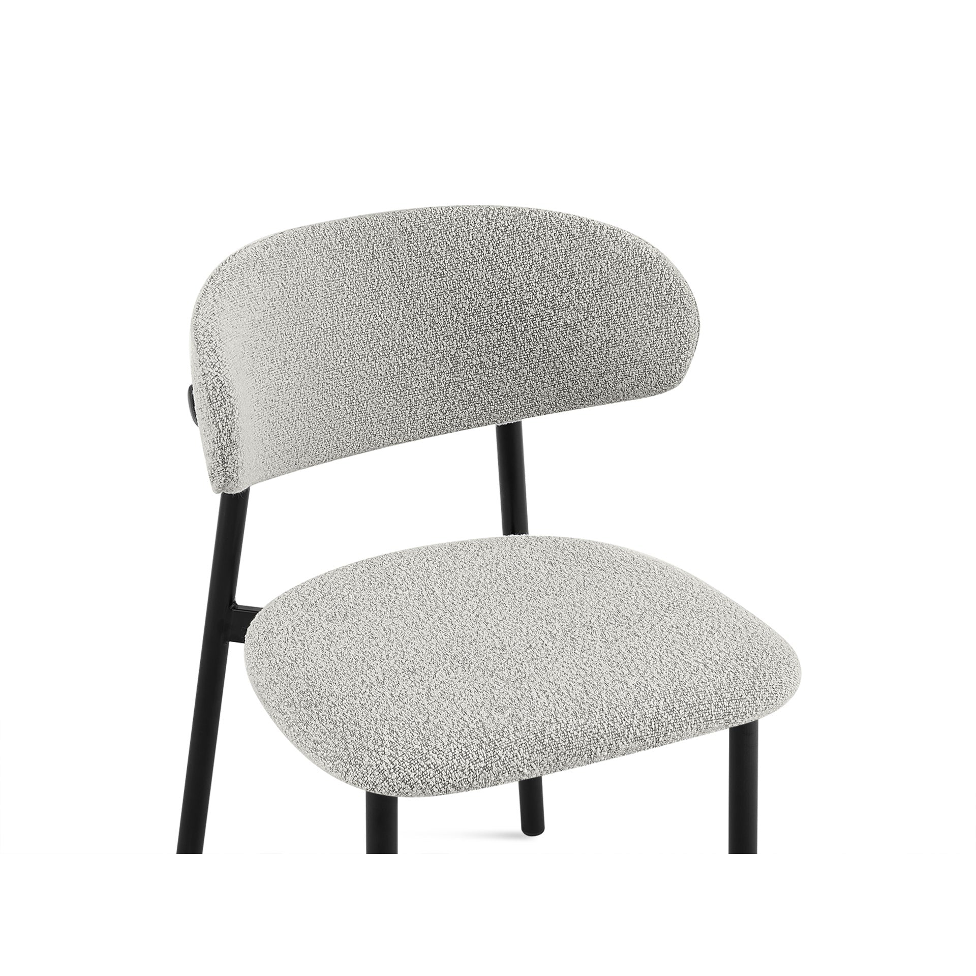 Merrit Fabric Dining Chair - Set of 4 - Light Grey - Image 9
