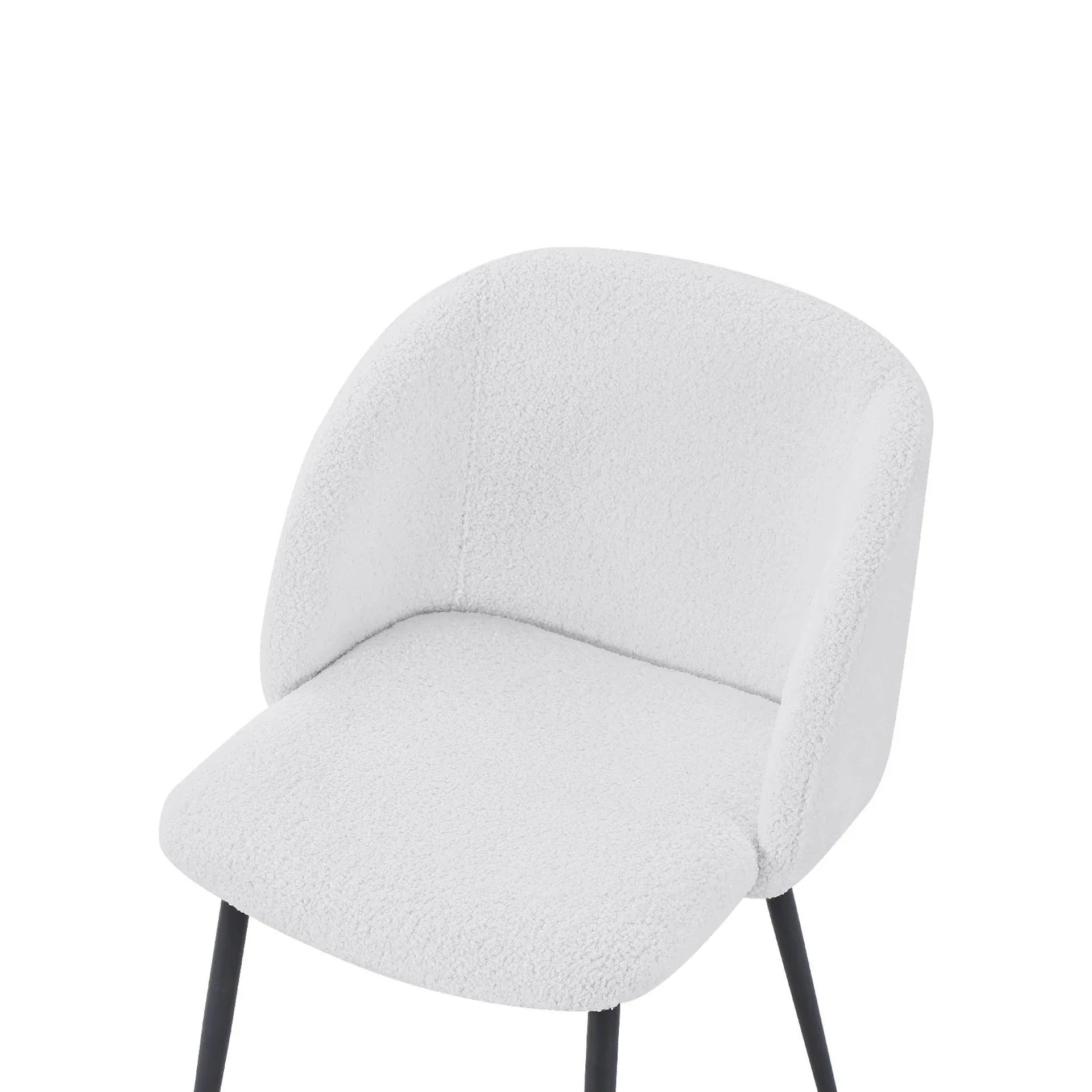 Merryn Boucle Dining Chairs - Set of 2 - White - Image 11