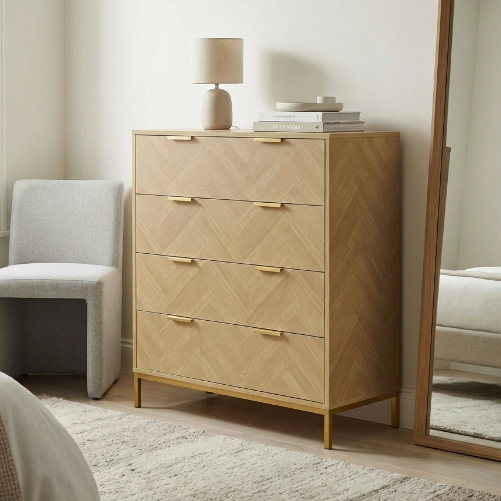 Mesa 4 Drawers Tallboy - Natural - Image 4