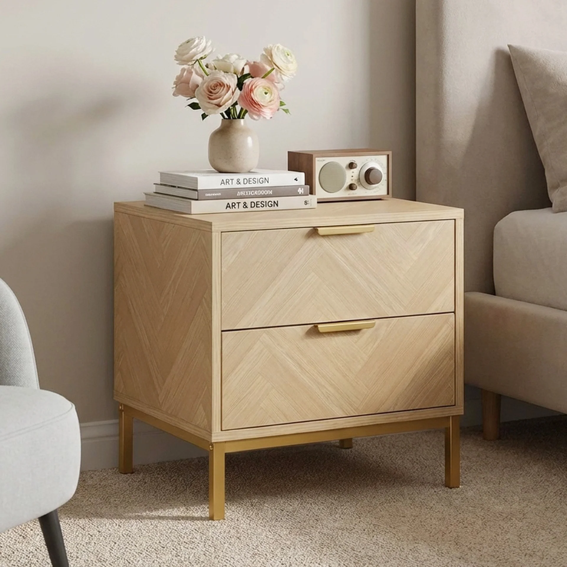 Mesa Bedside Table - Natural - Image 4
