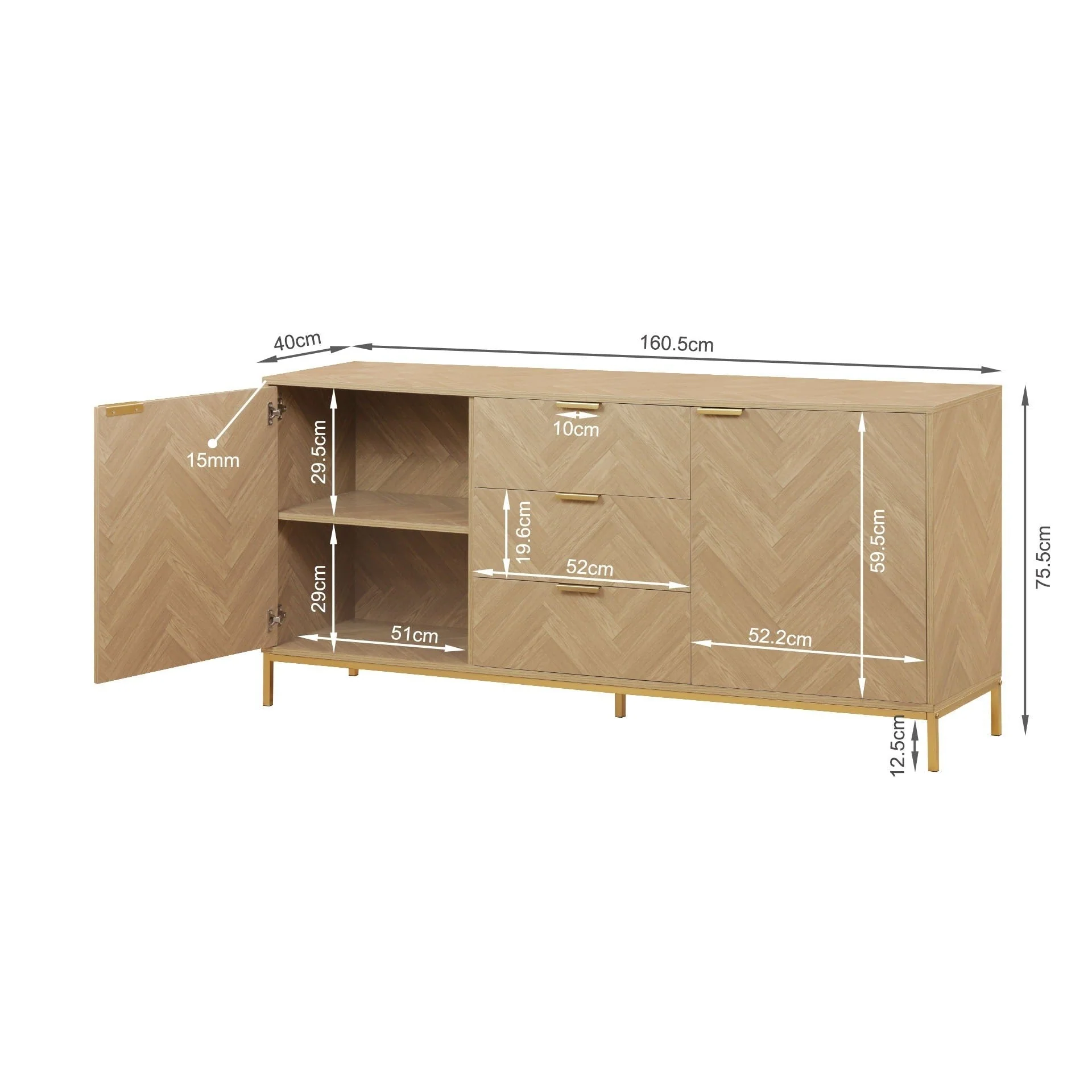 Mesa Sideboard Buffet Table - Natural - Image 10