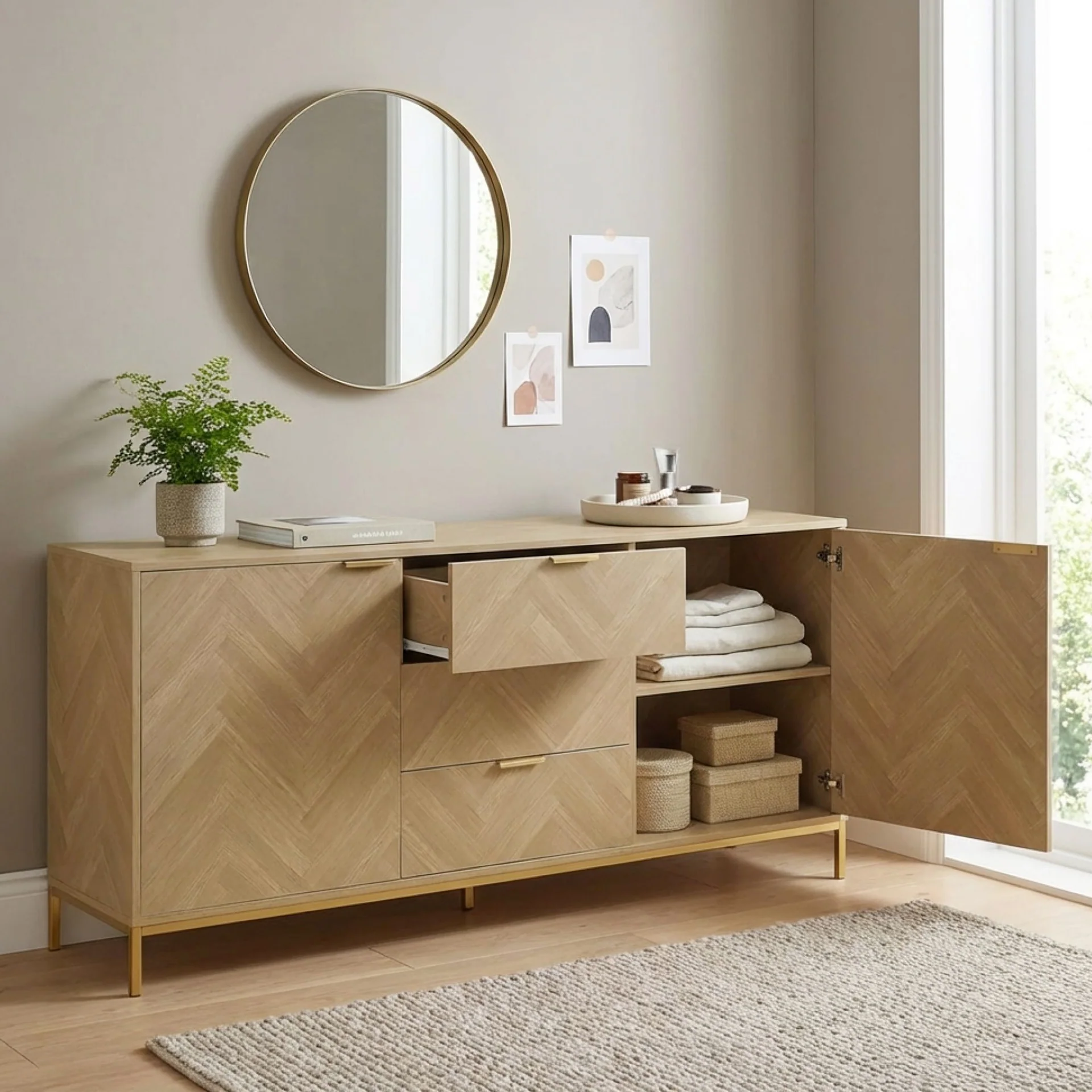 Mesa Sideboard Buffet Table - Natural - Image 5