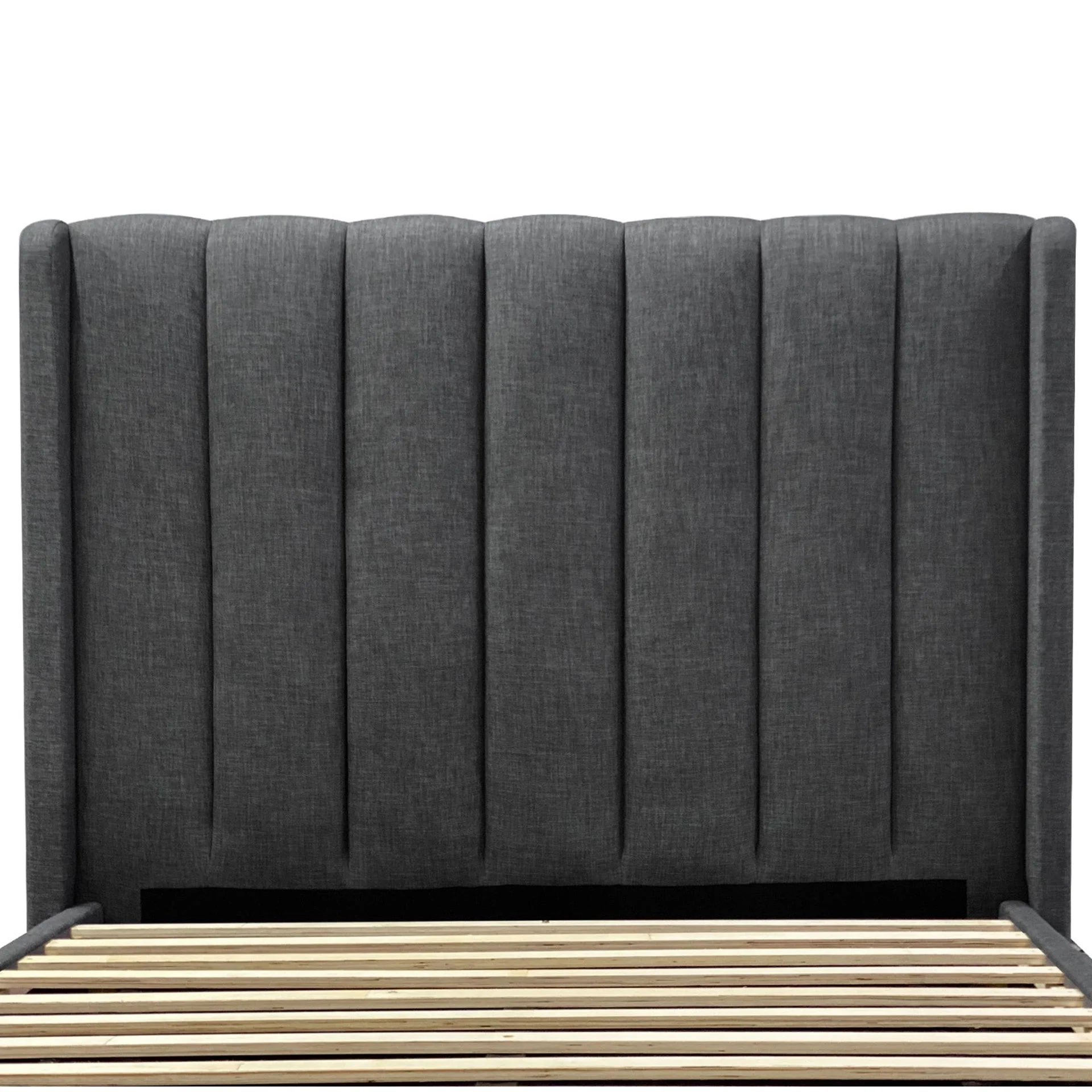 Mestas Queen Bed Frame with Storage - Dark Grey - Image 6