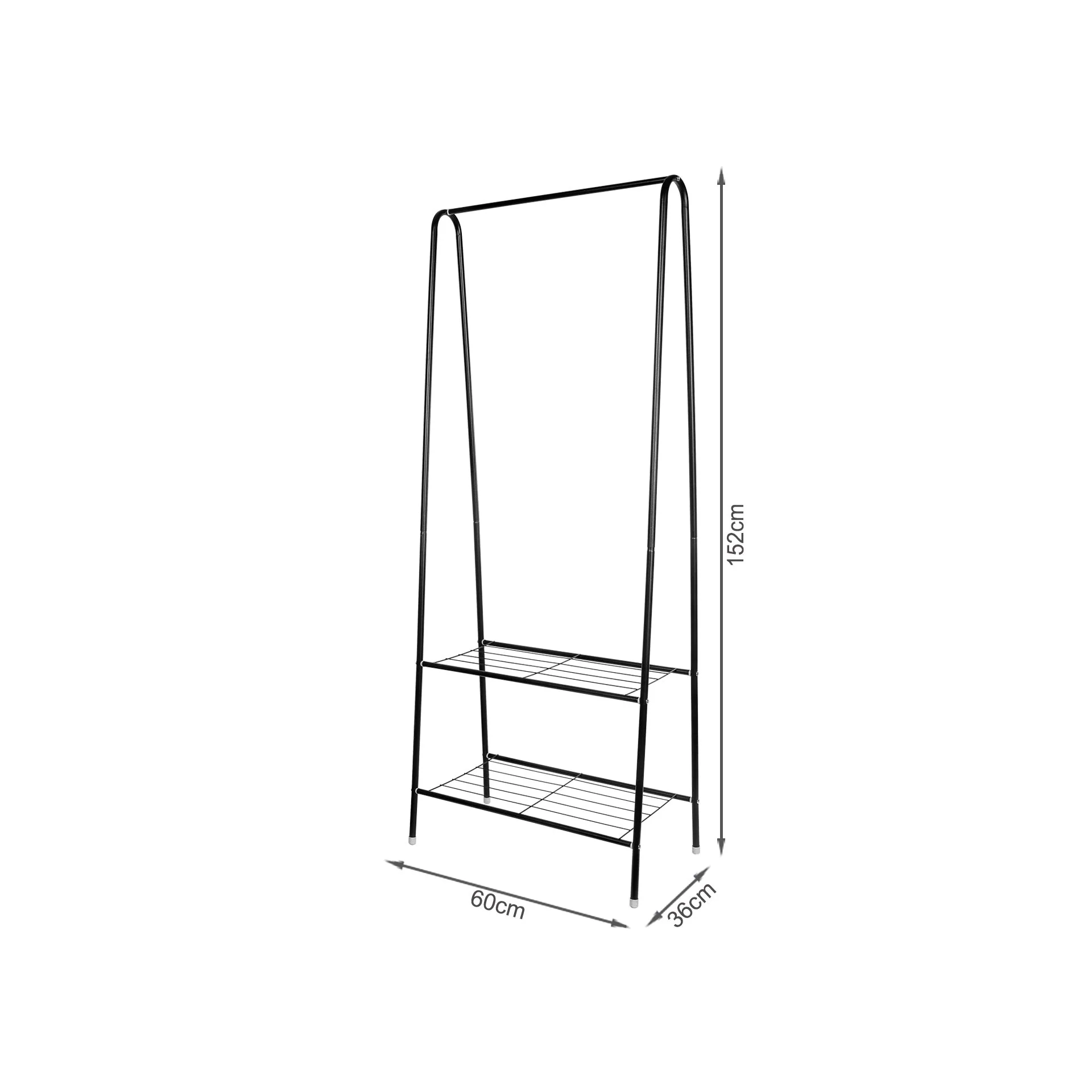 Metal Clothes Rack Stand - Black - Image 5