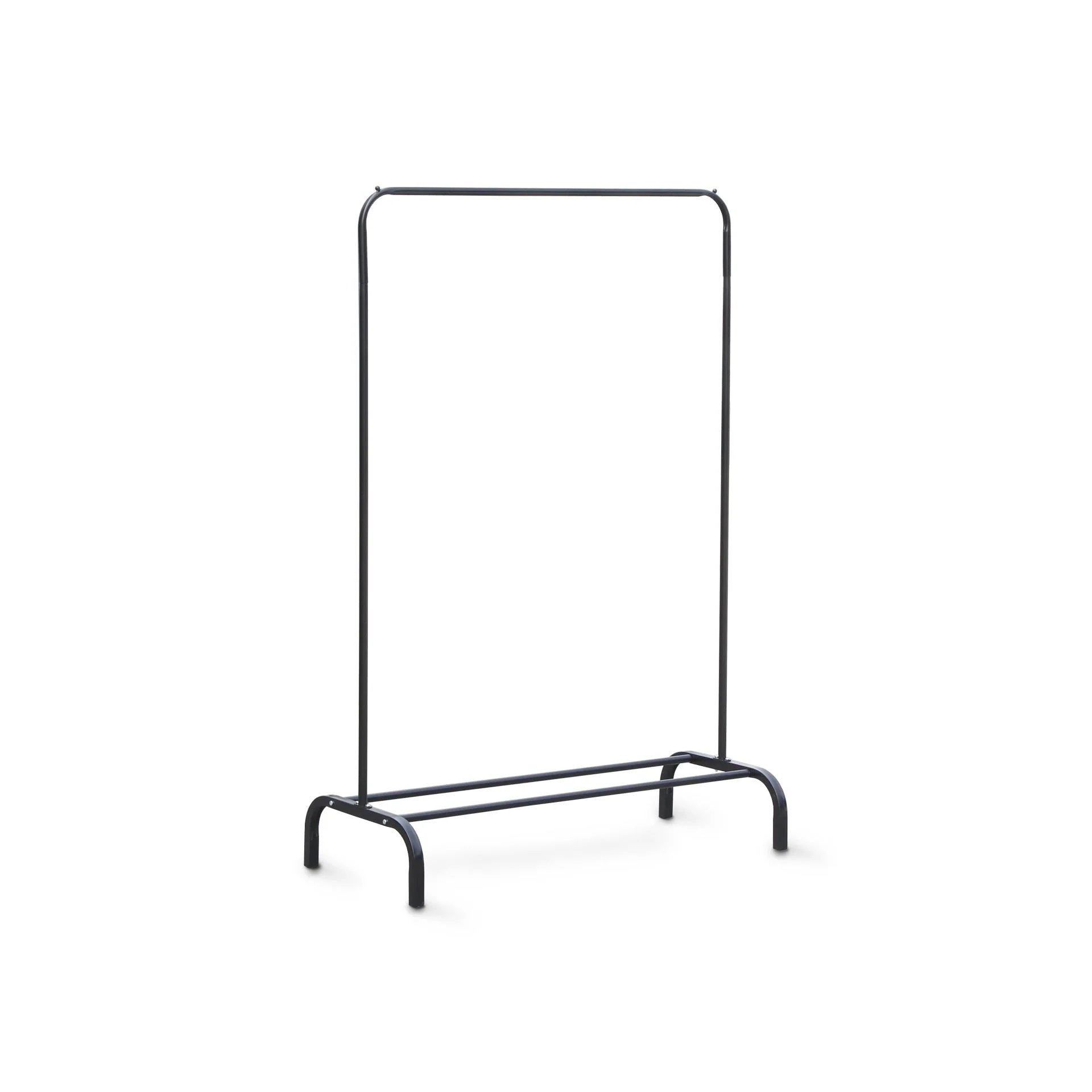 Metal Clothes Rack Stand Coat Hanger 104 x 152cm - Black - Image 2