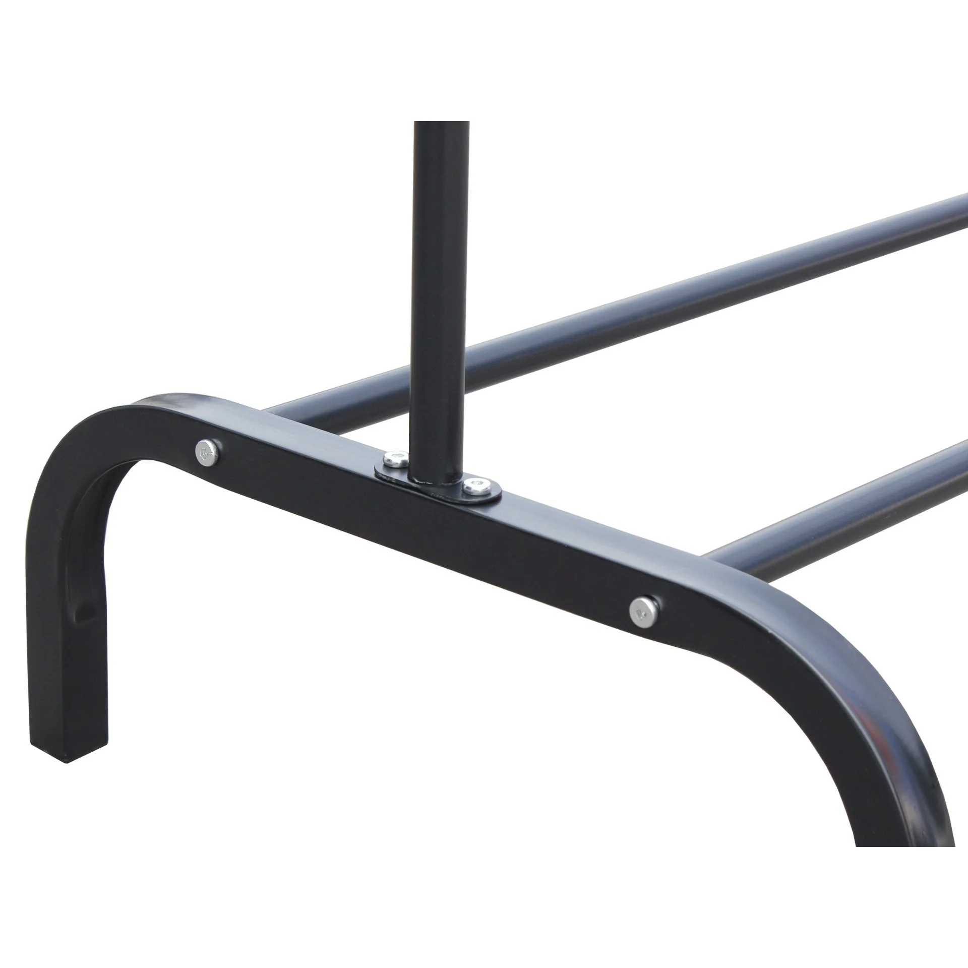 Metal Clothes Rack Stand Coat Hanger 104 x 152cm - Black - Image 6