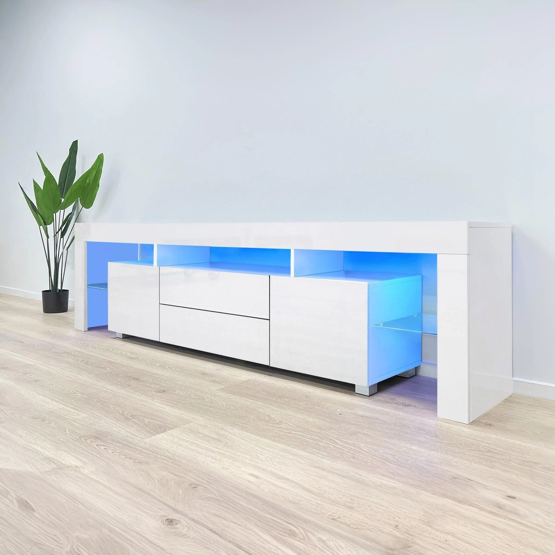 Micco 2m LED Entertainment Unit - White - Image 8