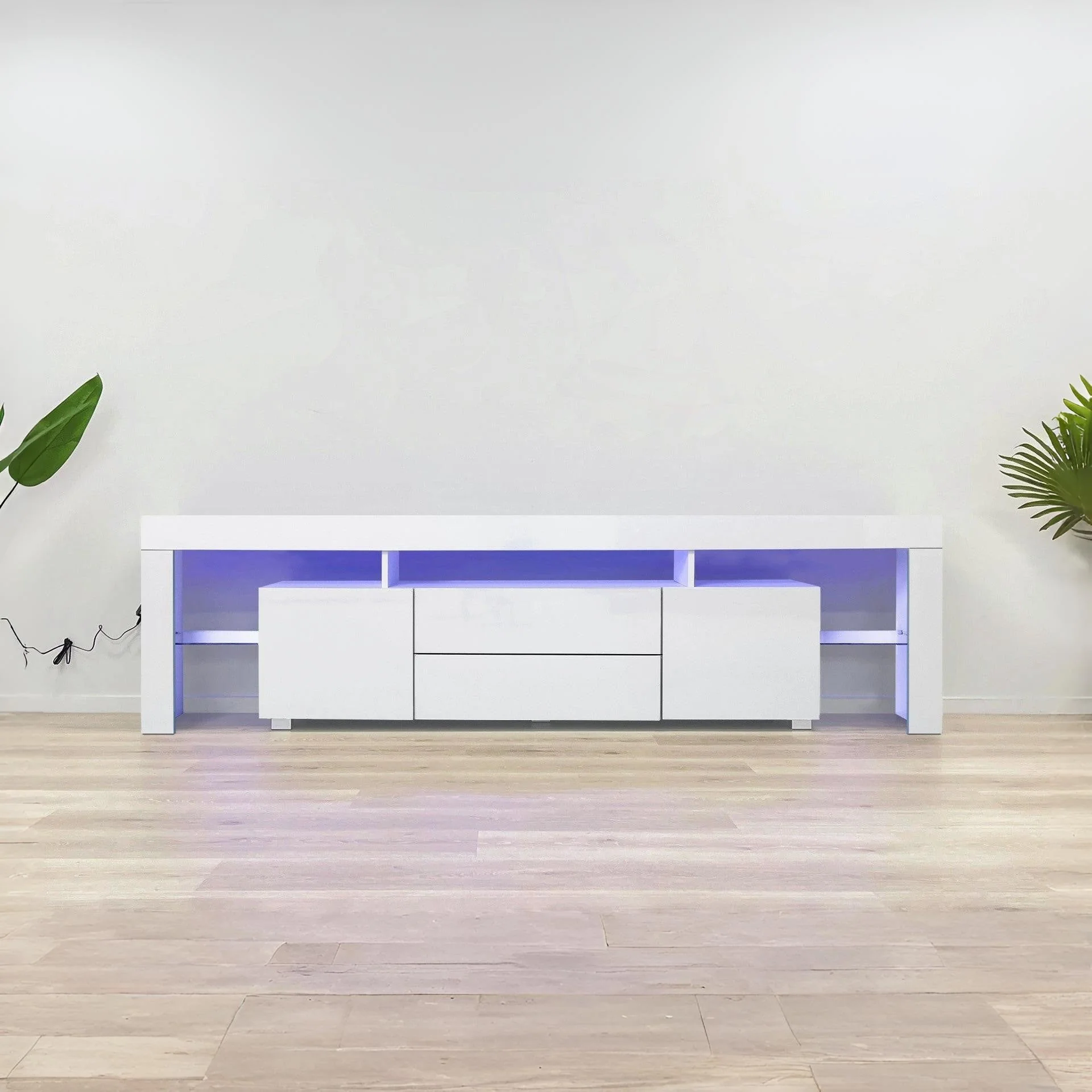 Micco 2m LED Entertainment Unit - White - Image 9