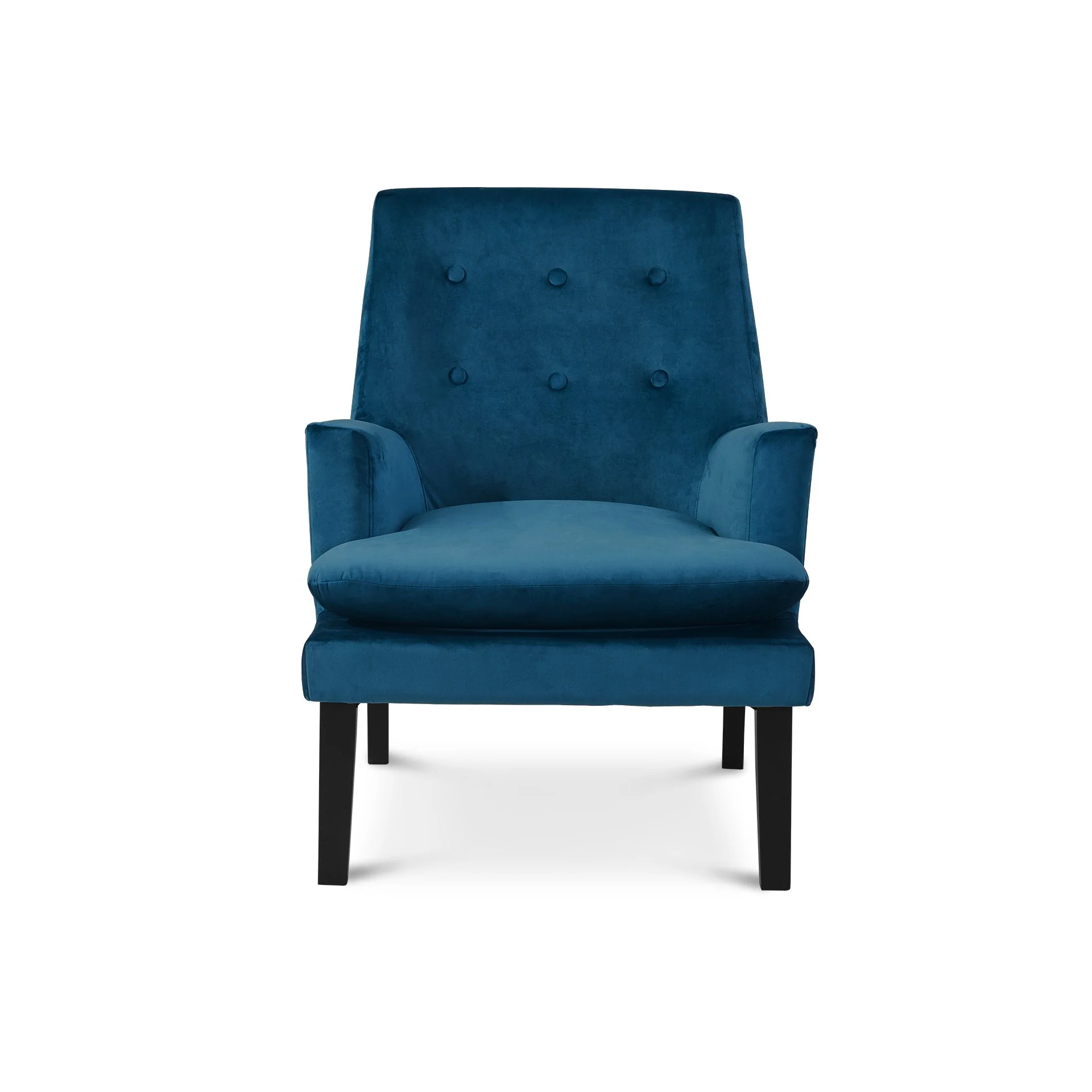 Mila Velvet Armchair - Blue - Image 7