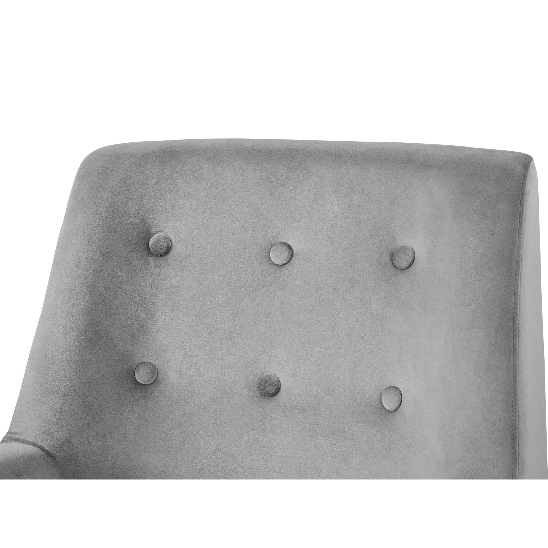 Mila Velvet Arm Chair - Grey - Image 7