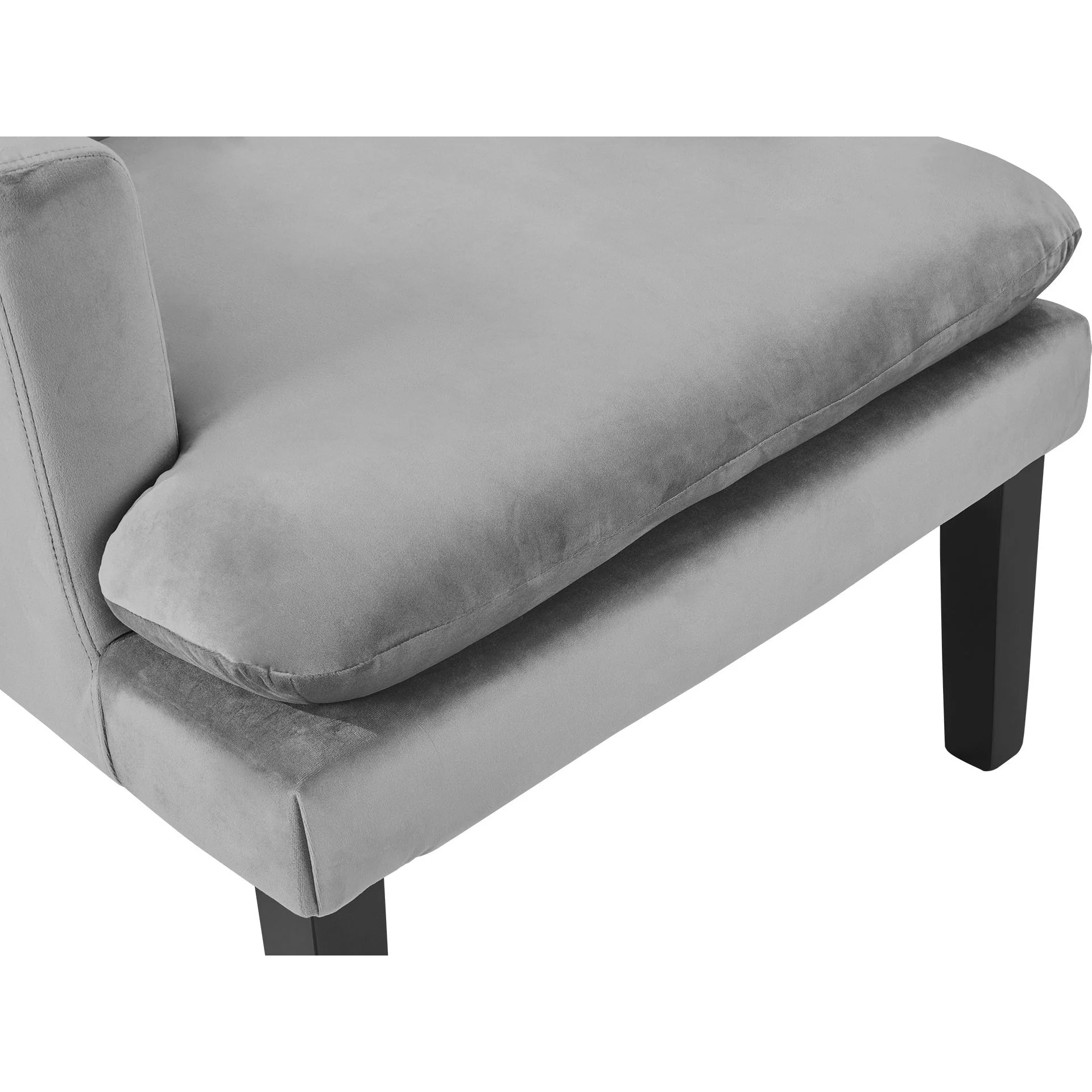 Mila Velvet Arm Chair - Grey - Image 8