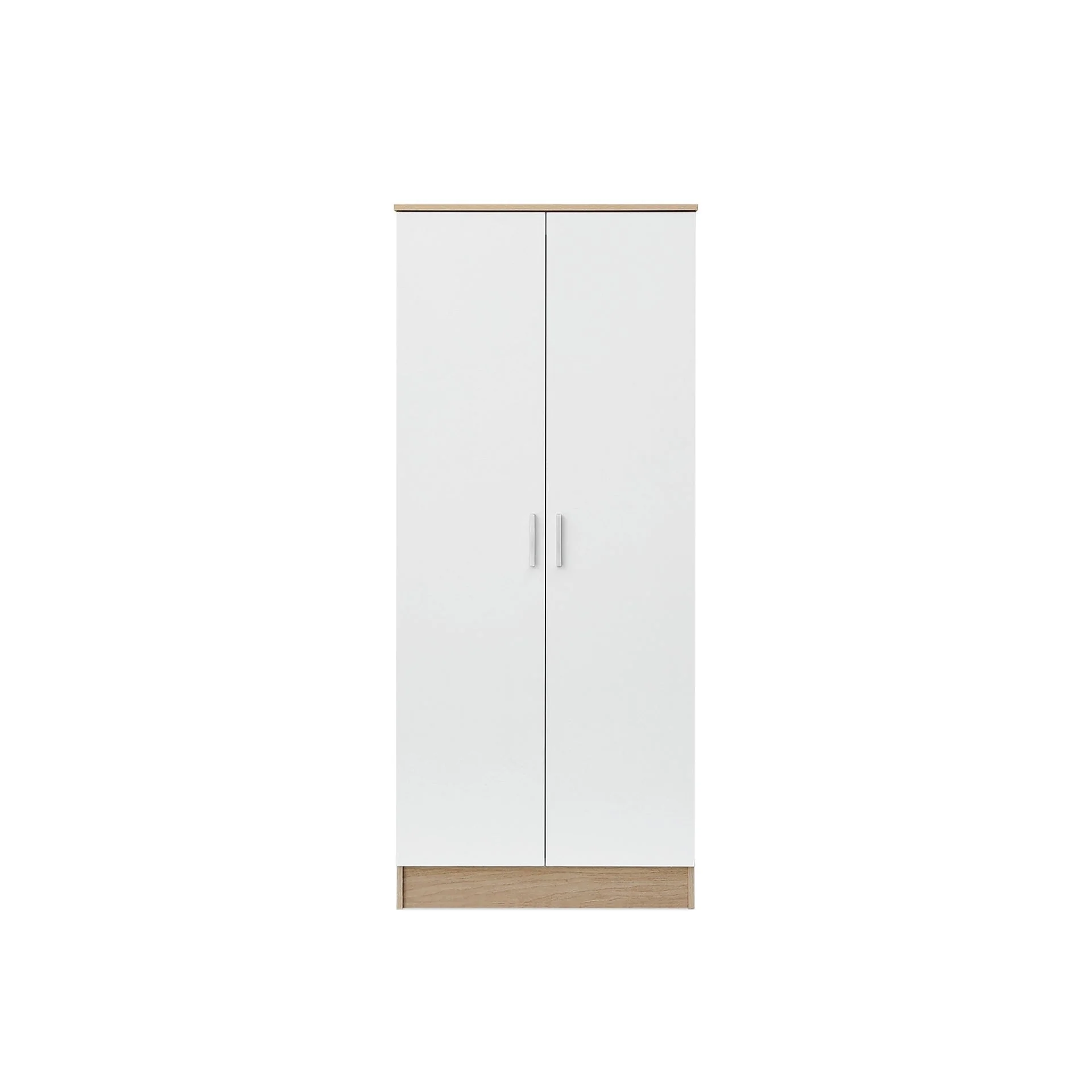 Miller 2 Door Wardrobe - Light Teak + White - Image 5