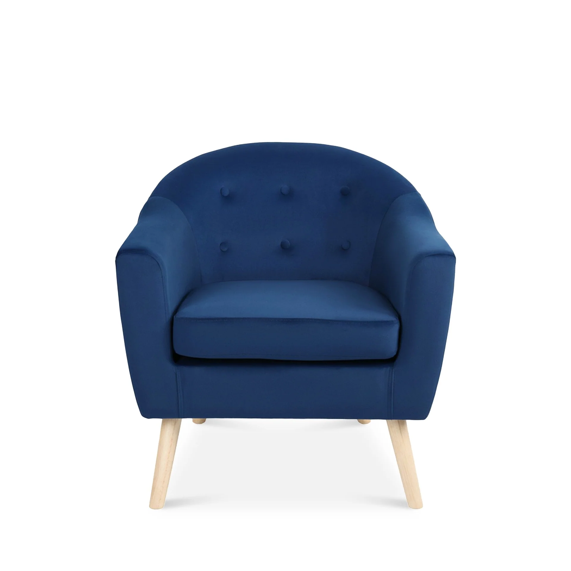 Millo Velvet Armchair - Dark Blue - Image 8
