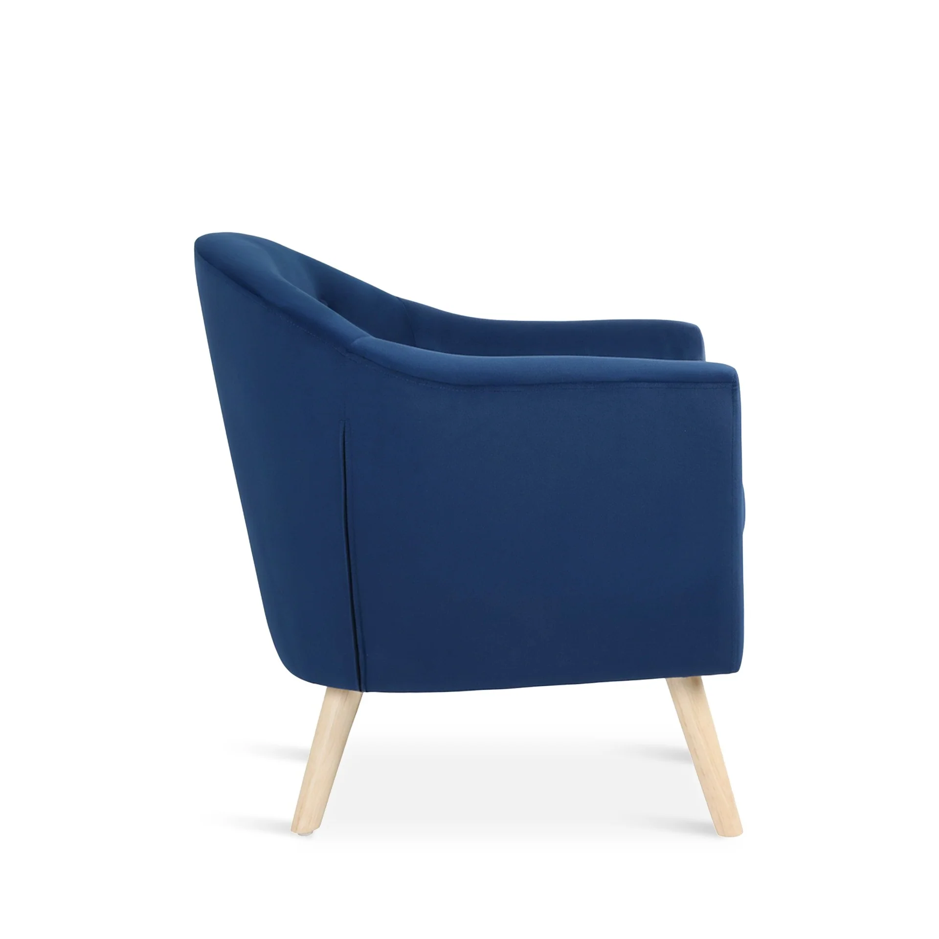 Millo Velvet Armchair - Dark Blue - Image 9
