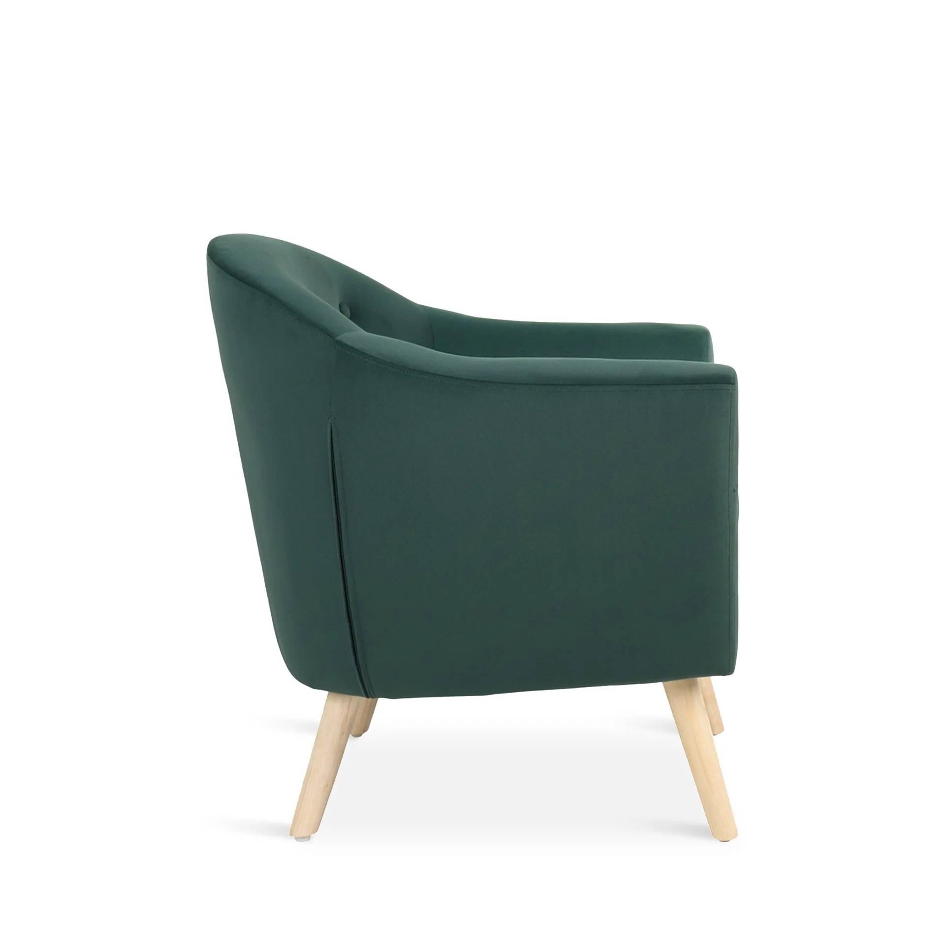Millo Velvet Armchair - Dark Green - Image 10