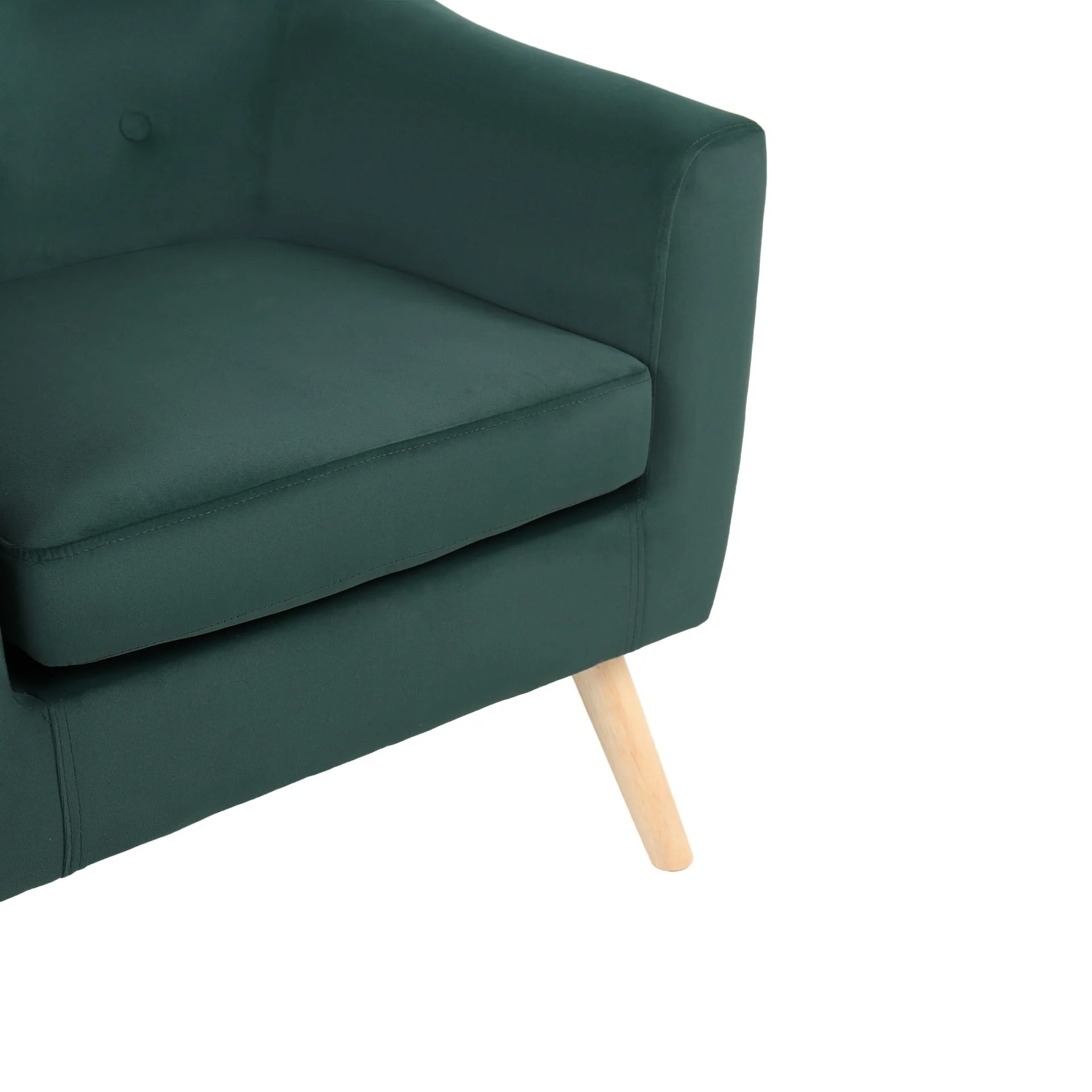 Millo Velvet Armchair - Dark Green - Image 12