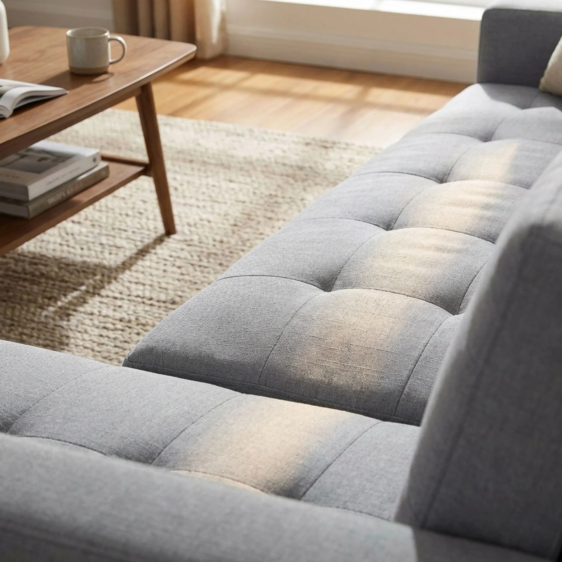 Minnesota 5 Seater Sofa Bed Futon with Chaise - Grey - Image 6