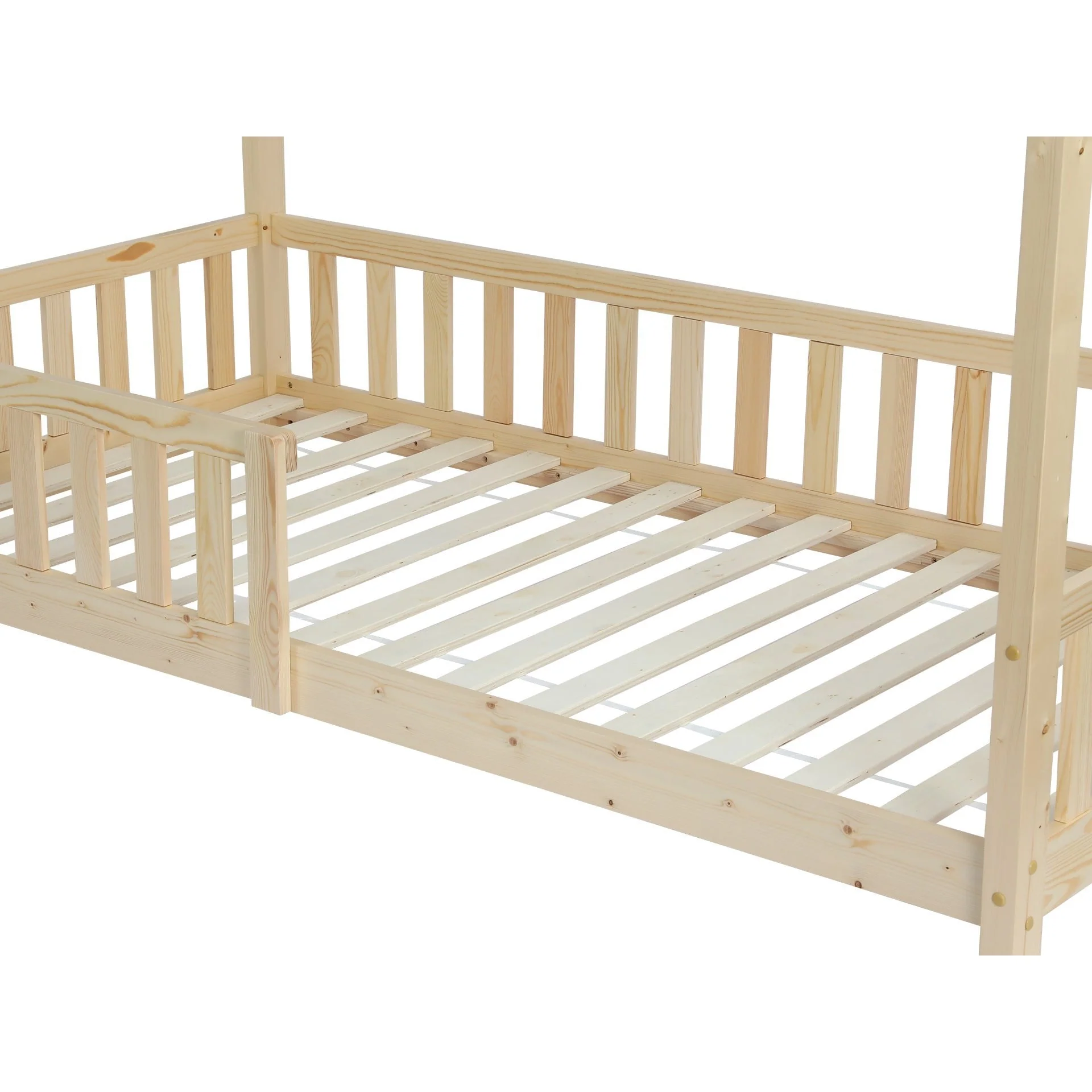Minto Single Wooden House Bed Frame - Oak - Image 9