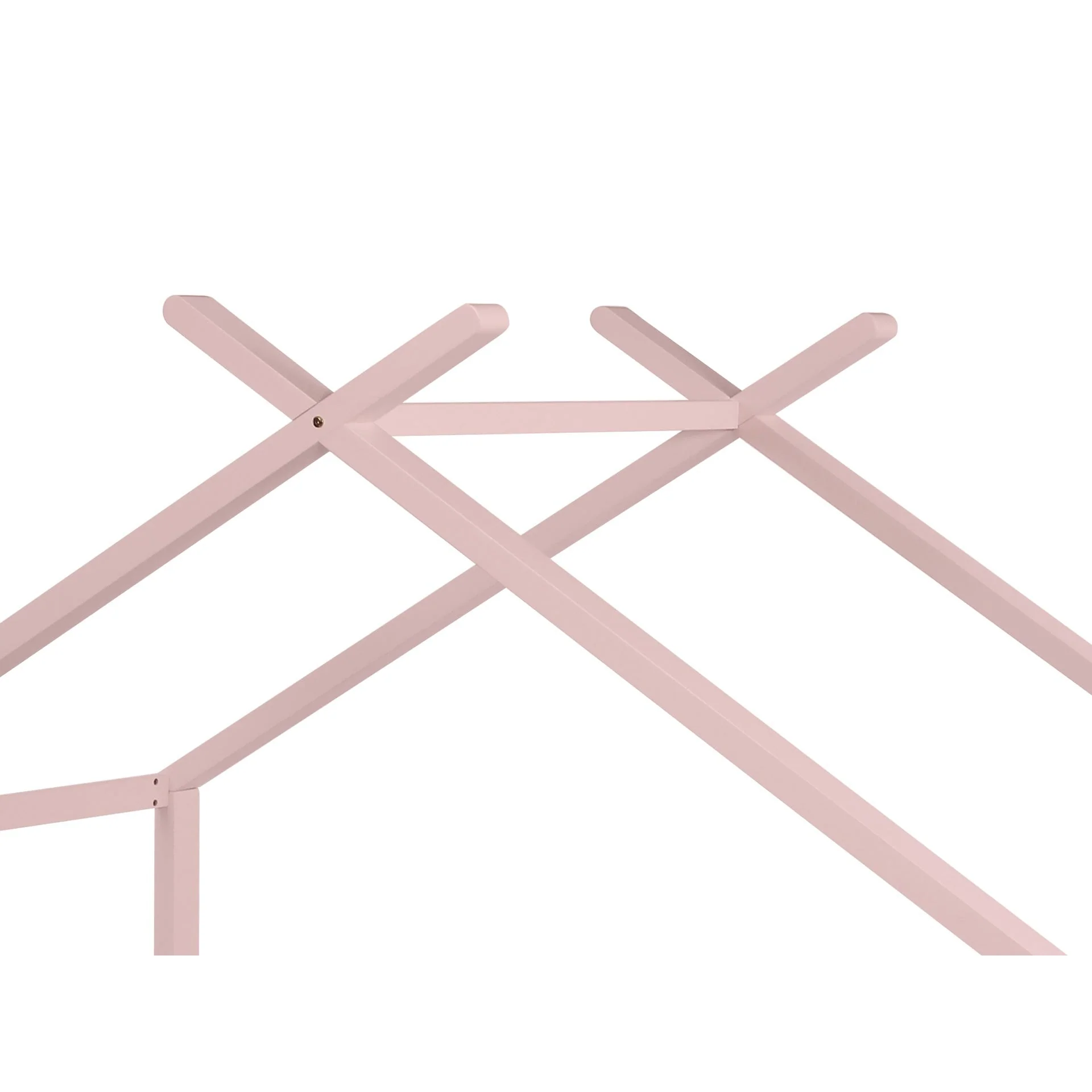 Minto Single Wooden House Bed Frame - Pink - Image 10