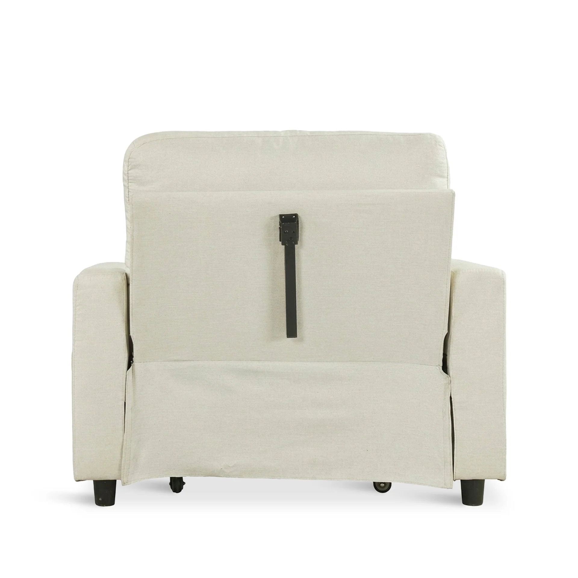 Mist 1 Seater Sofa Bed With Cup Holder And Side Tray - Cream - Image 18