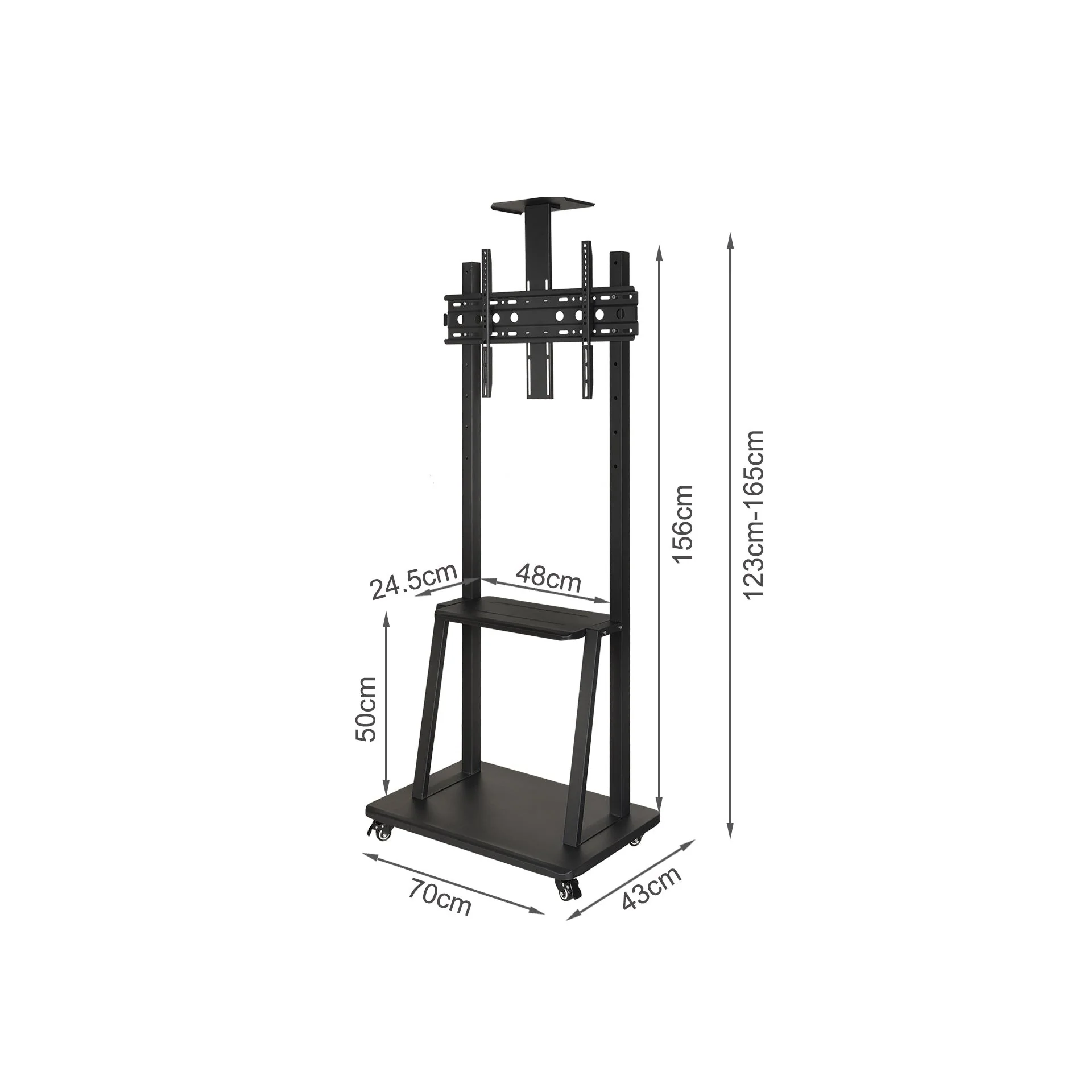 Mobile TV Stand Height Adjustable 32"-65" - Image 6