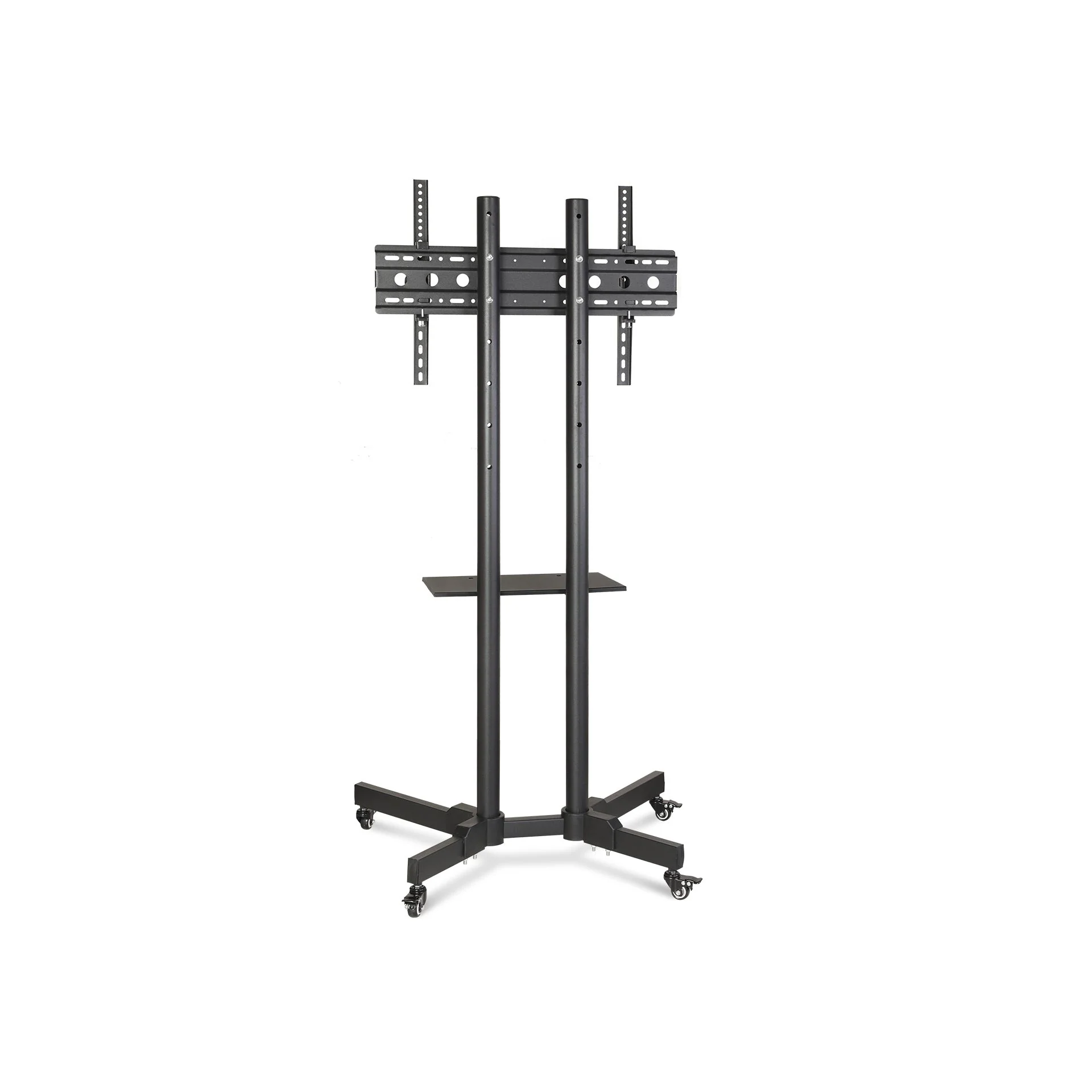 Mobile TV Stand with Wheels Height Adjustable 32"-65" - Image 2