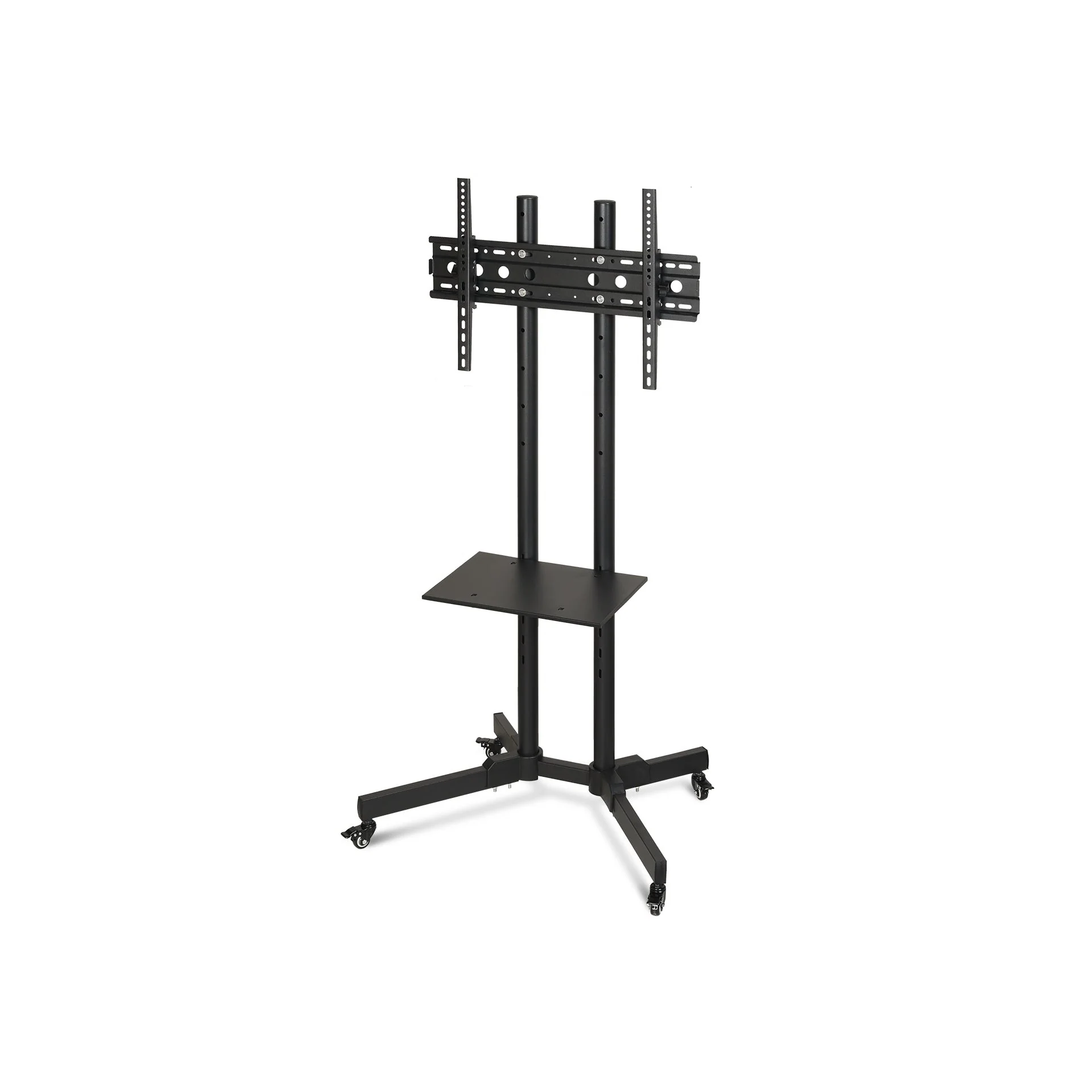 Mobile TV Stand with Wheels Height Adjustable 32"-65" - Image 5