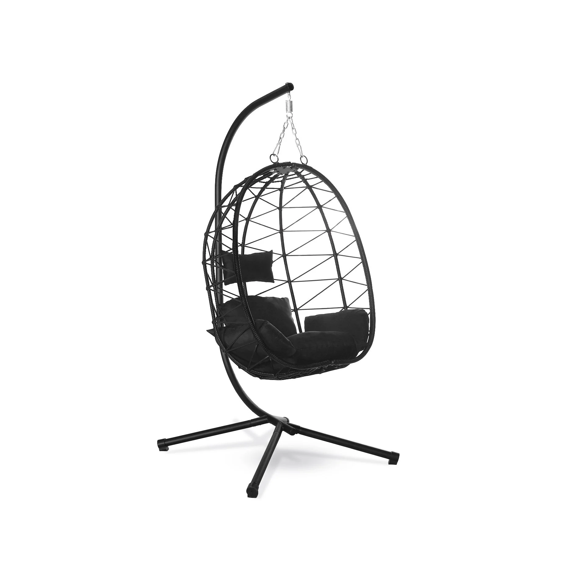 Molokai Outdoor Hanging Egg Chair - Black - Image 2