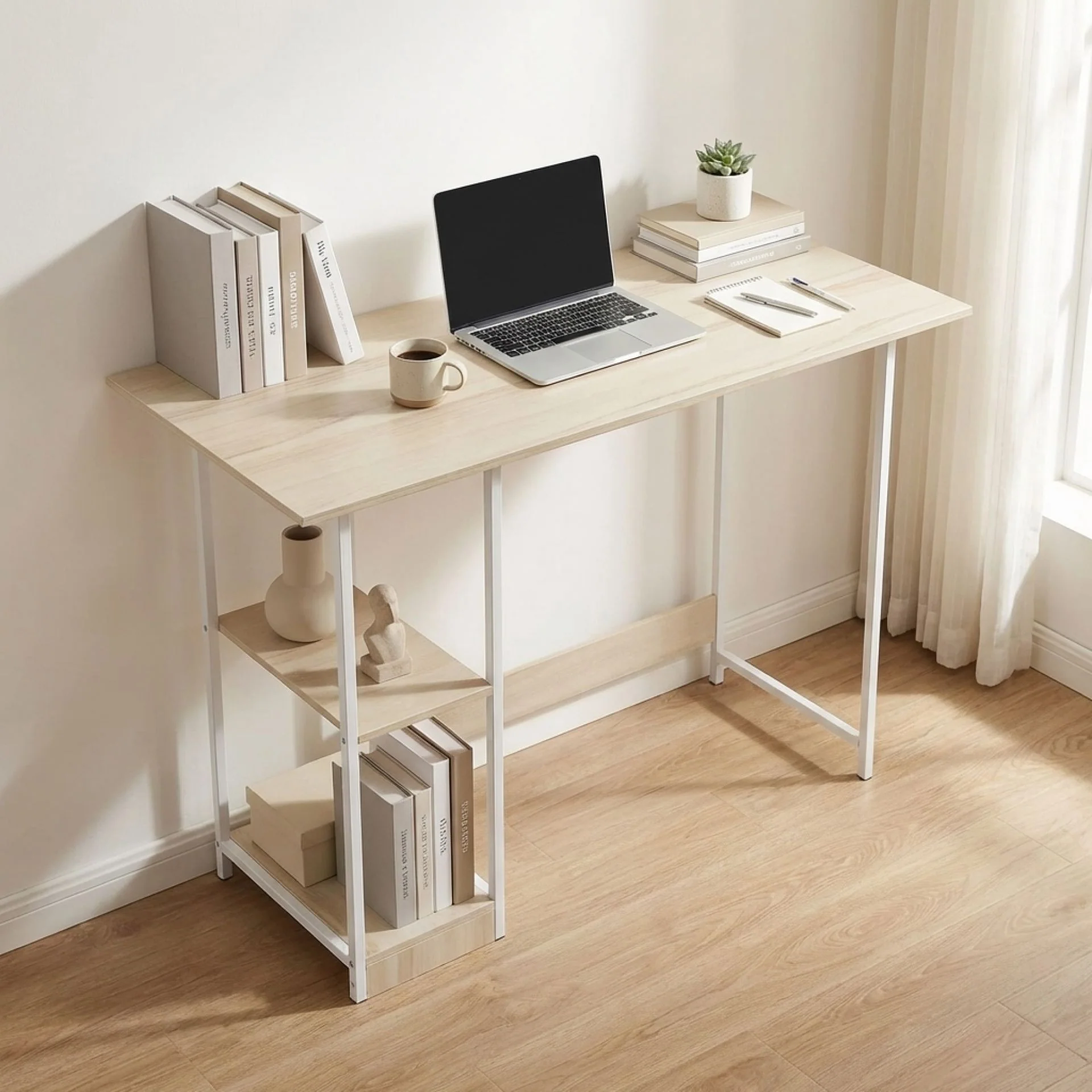 Monroe 100cm Computer Desk - White - Image 3