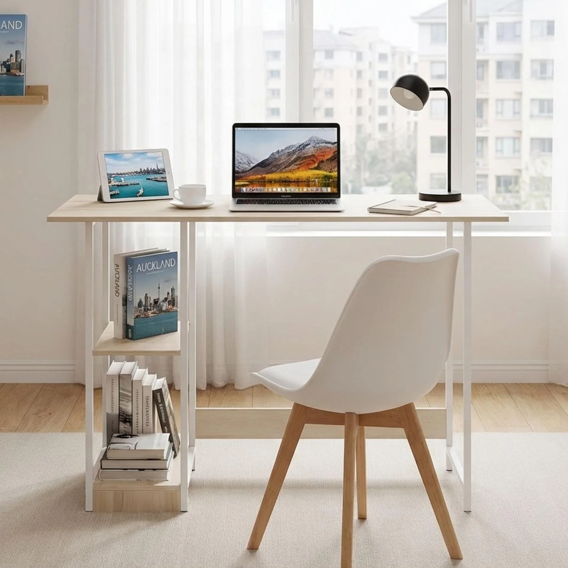 Monroe 100cm Computer Desk - White - Image 4