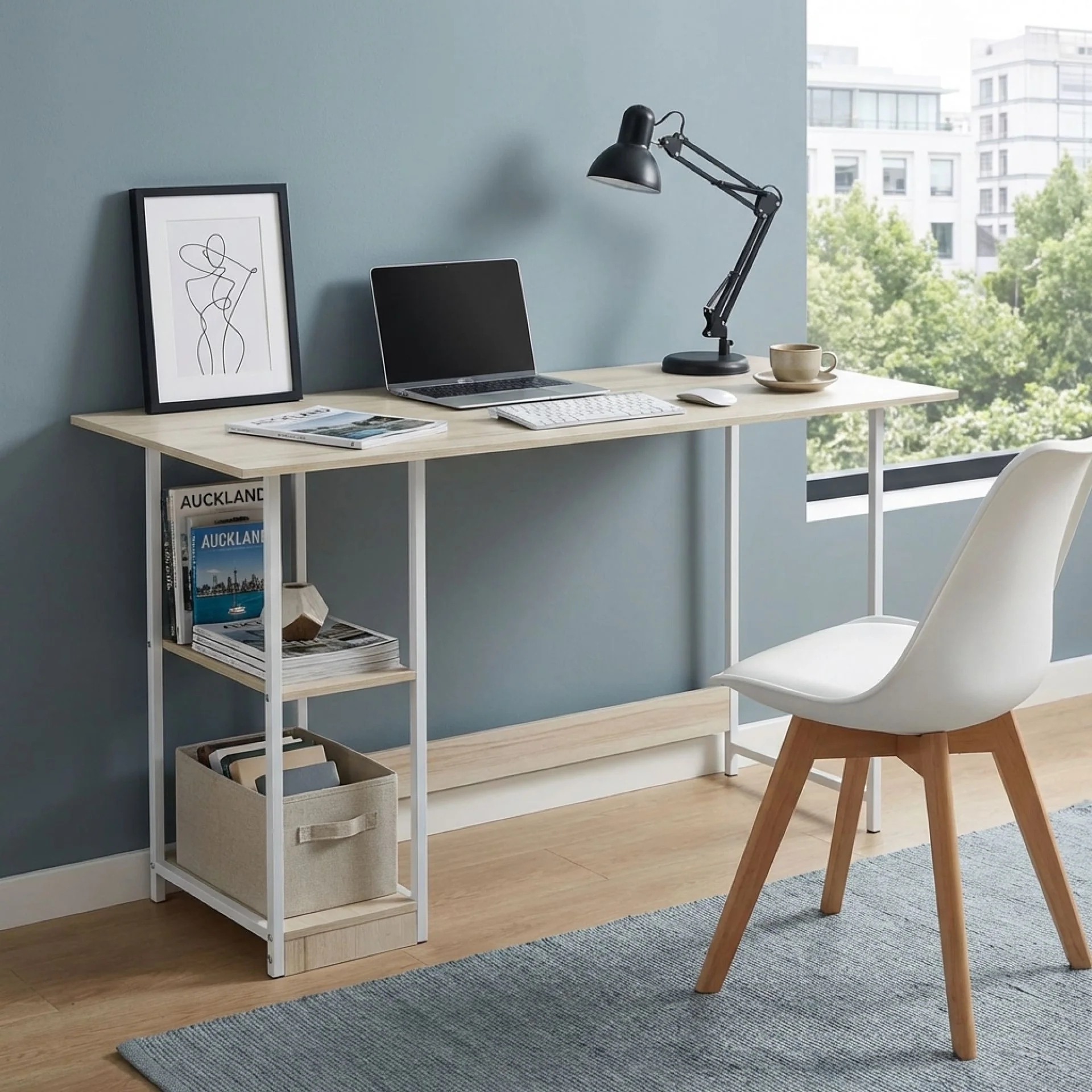 Monroe 120cm Computer Desk - White - Image 3