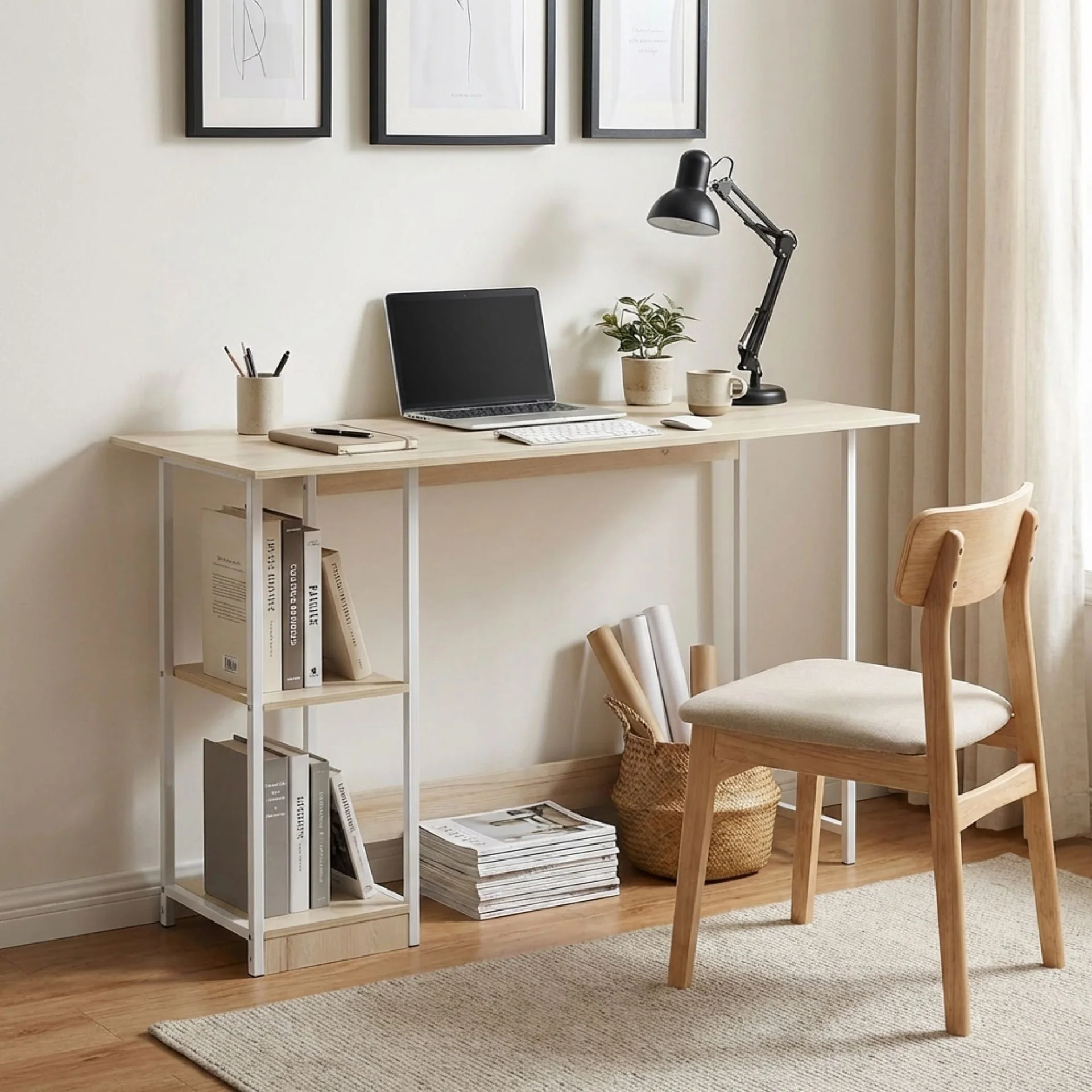Monroe 120cm Computer Desk - White - Image 4