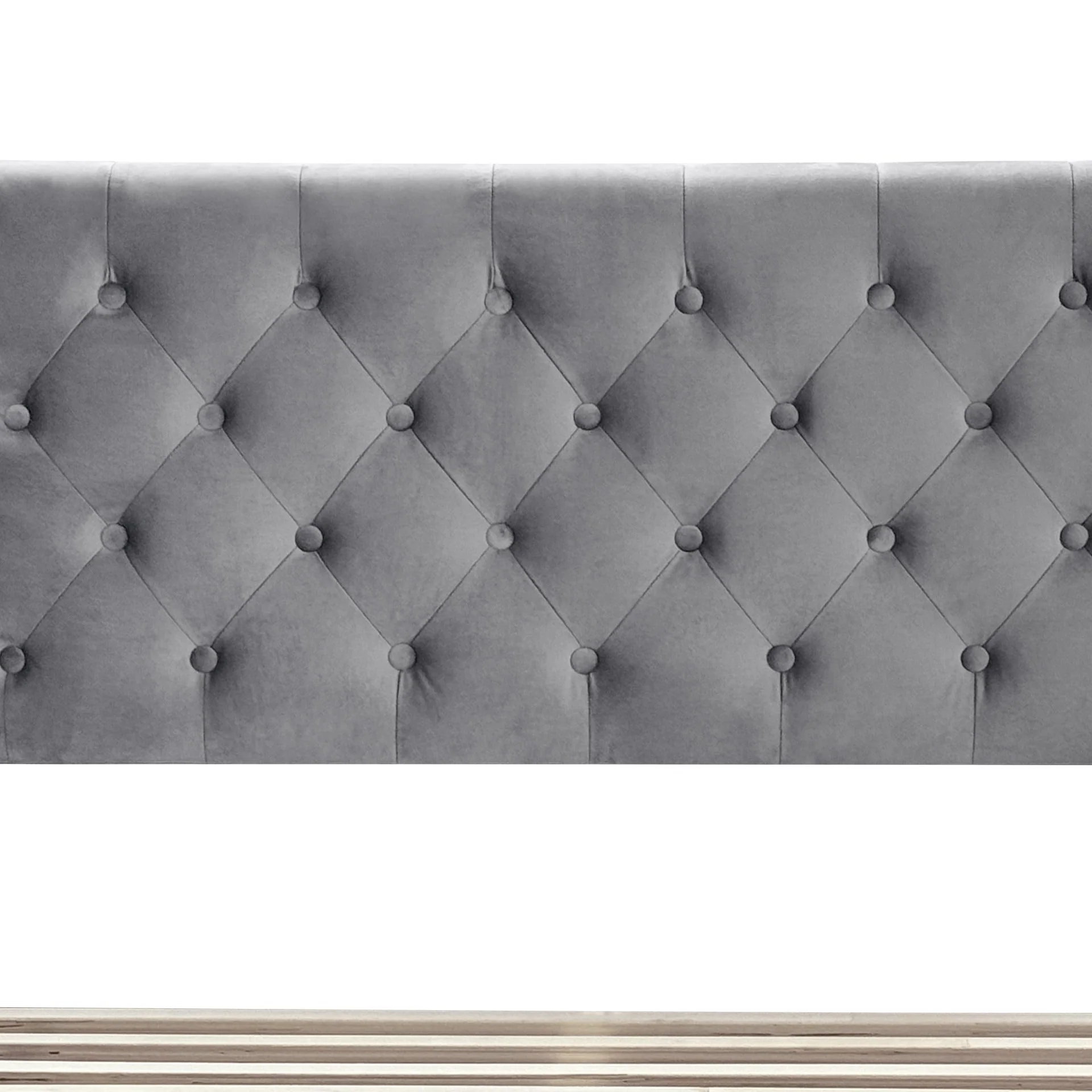 Montana Velvet Double Bed Frame with 4 Drawers - Grey - Image 12