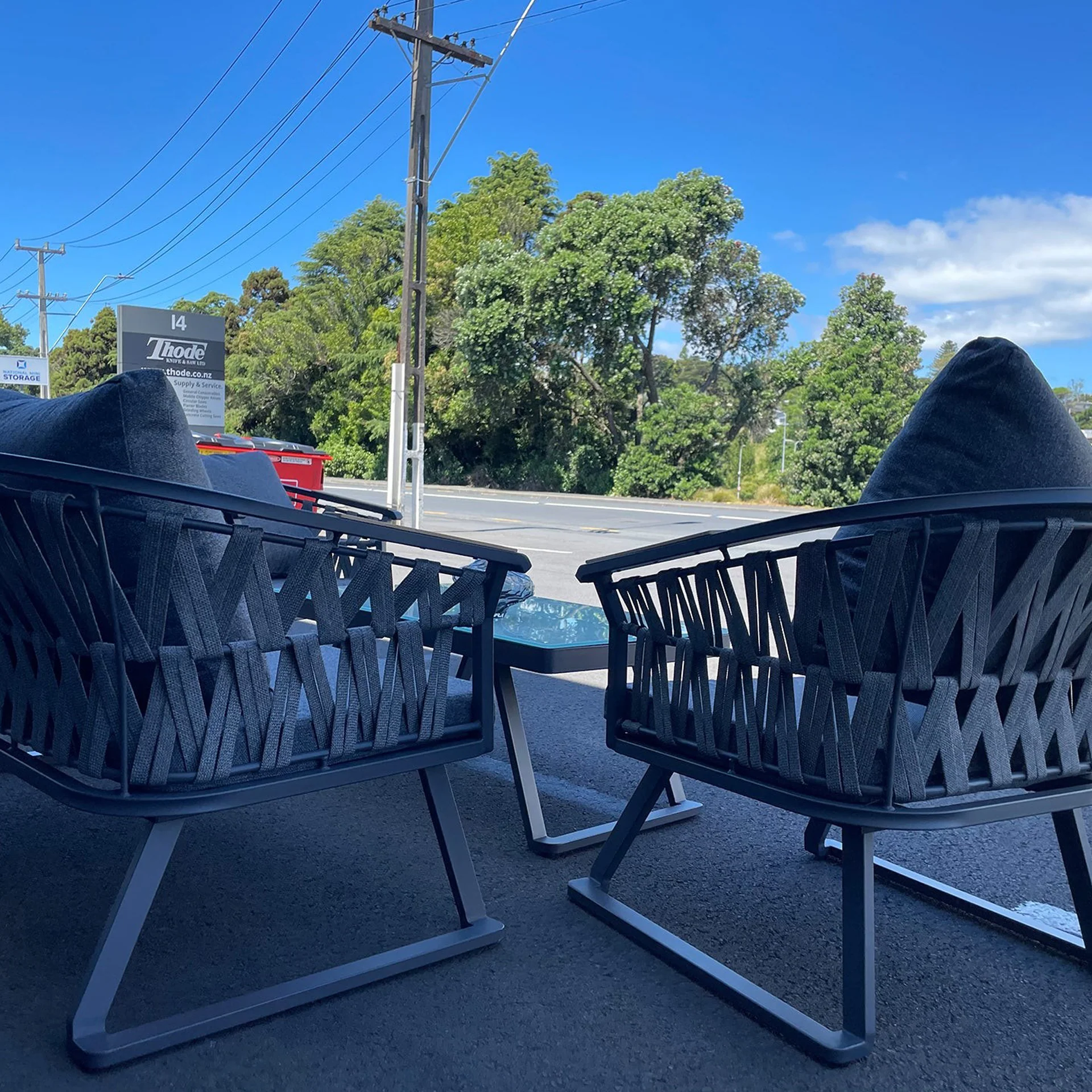 Moreton 4 Piece Outdoor Sofa Set - Dark Grey - Image 7