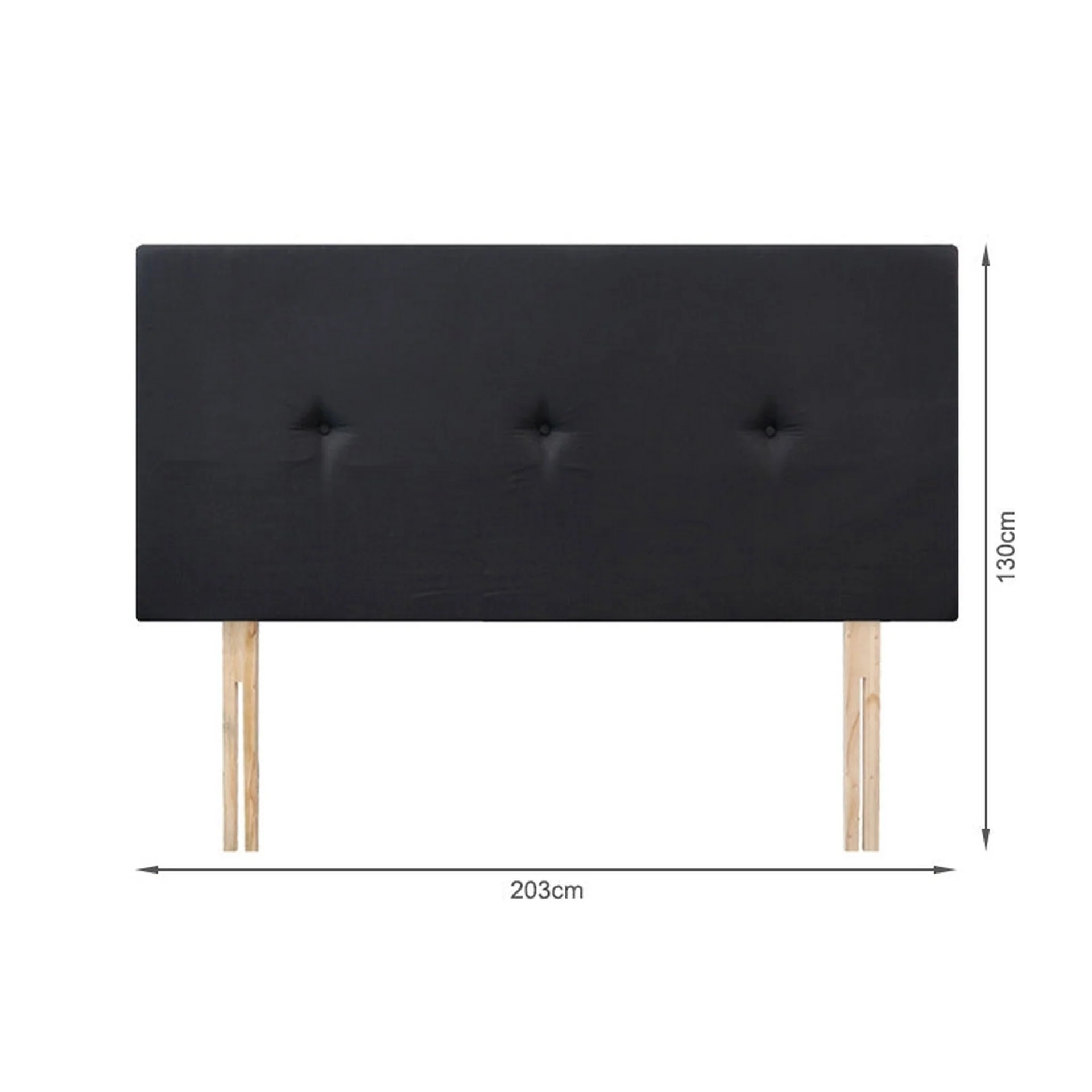 MORGAN Upholstered Headboard California King - BLACK - Image 8