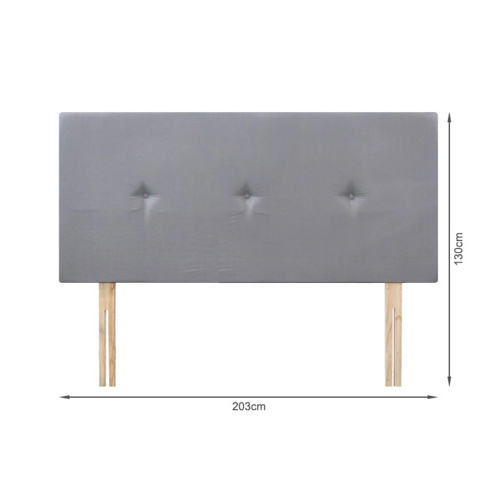 MORGAN Upholstered Headboard California King - GREY - Image 2