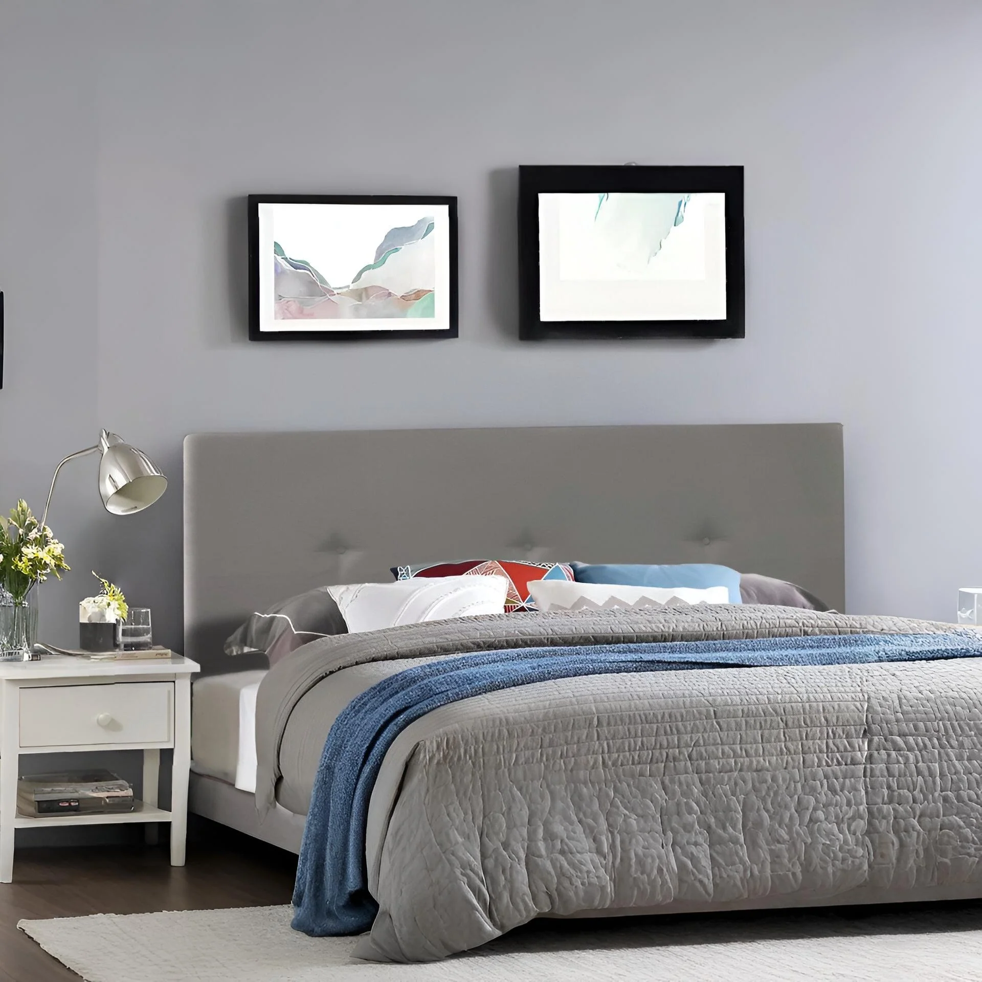 MORGAN Upholstered Headboard California King - SLATE - Image 14