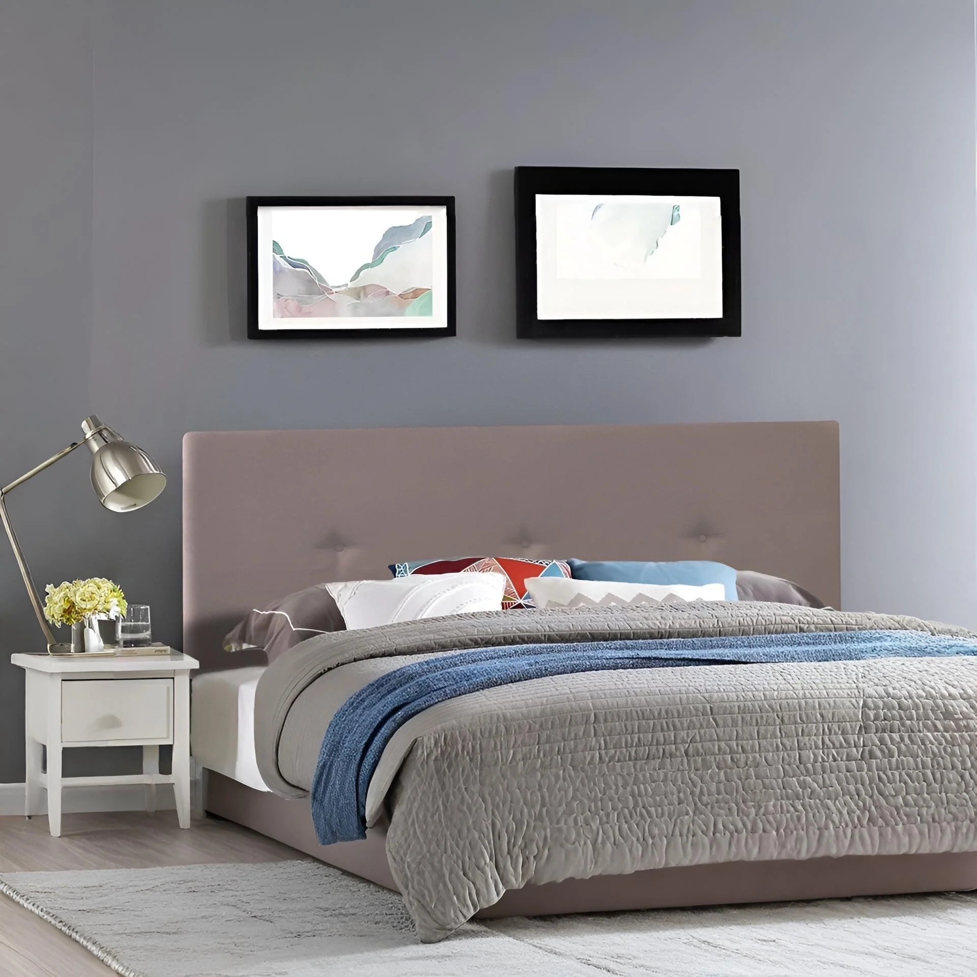 MORGAN Upholstered Headboard California King - SLATE - Image 17